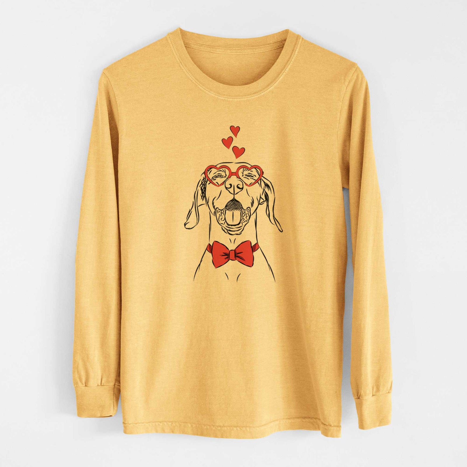 Valentine Ollie the Vizsla - Heavyweight 100% Cotton Long Sleeve