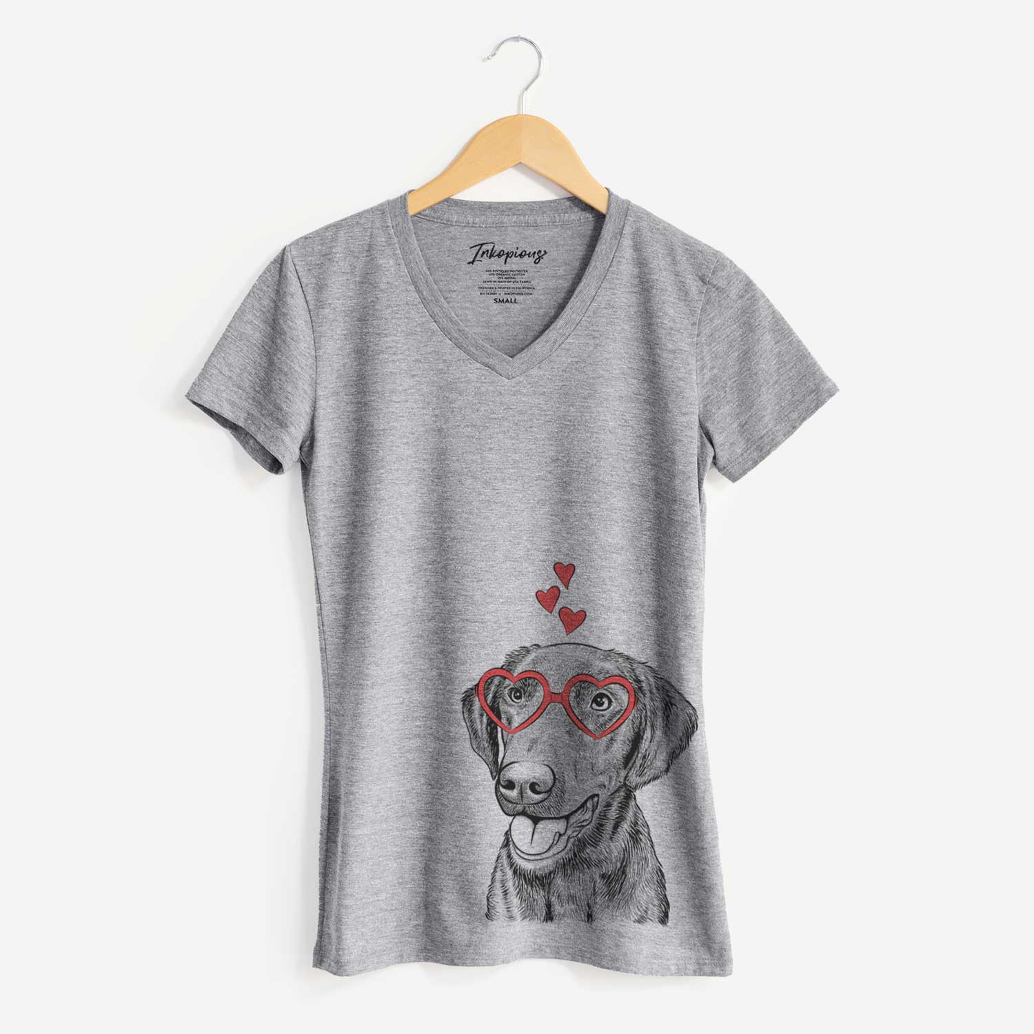 Valentine Onyx the Labrador Retriever - Women's V-neck Shirt