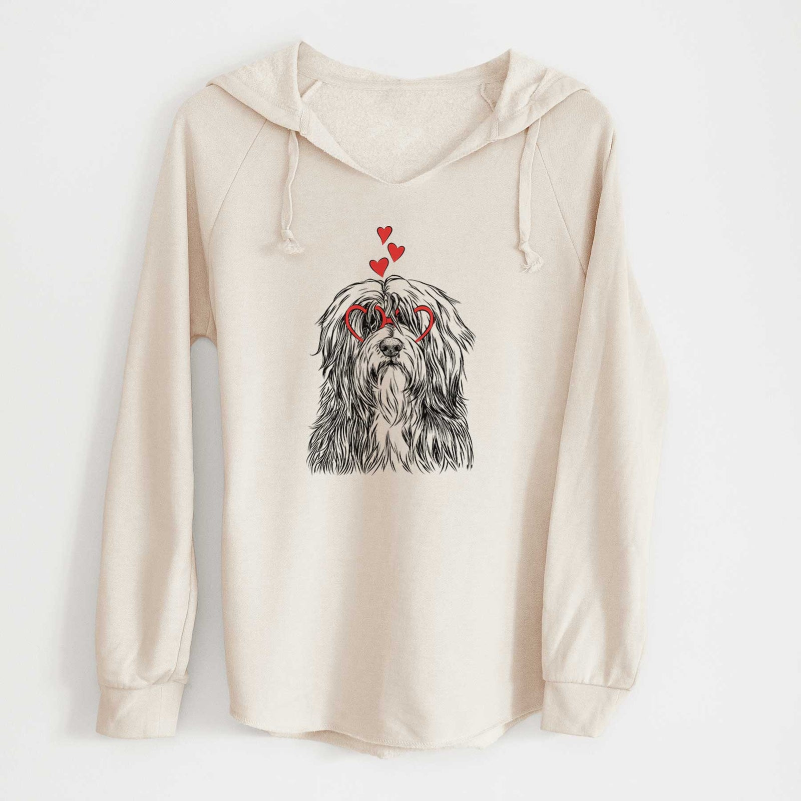 Valentine Otto the Polish Lowland Sheepdog - Cali Wave Hooded Sweatshirt