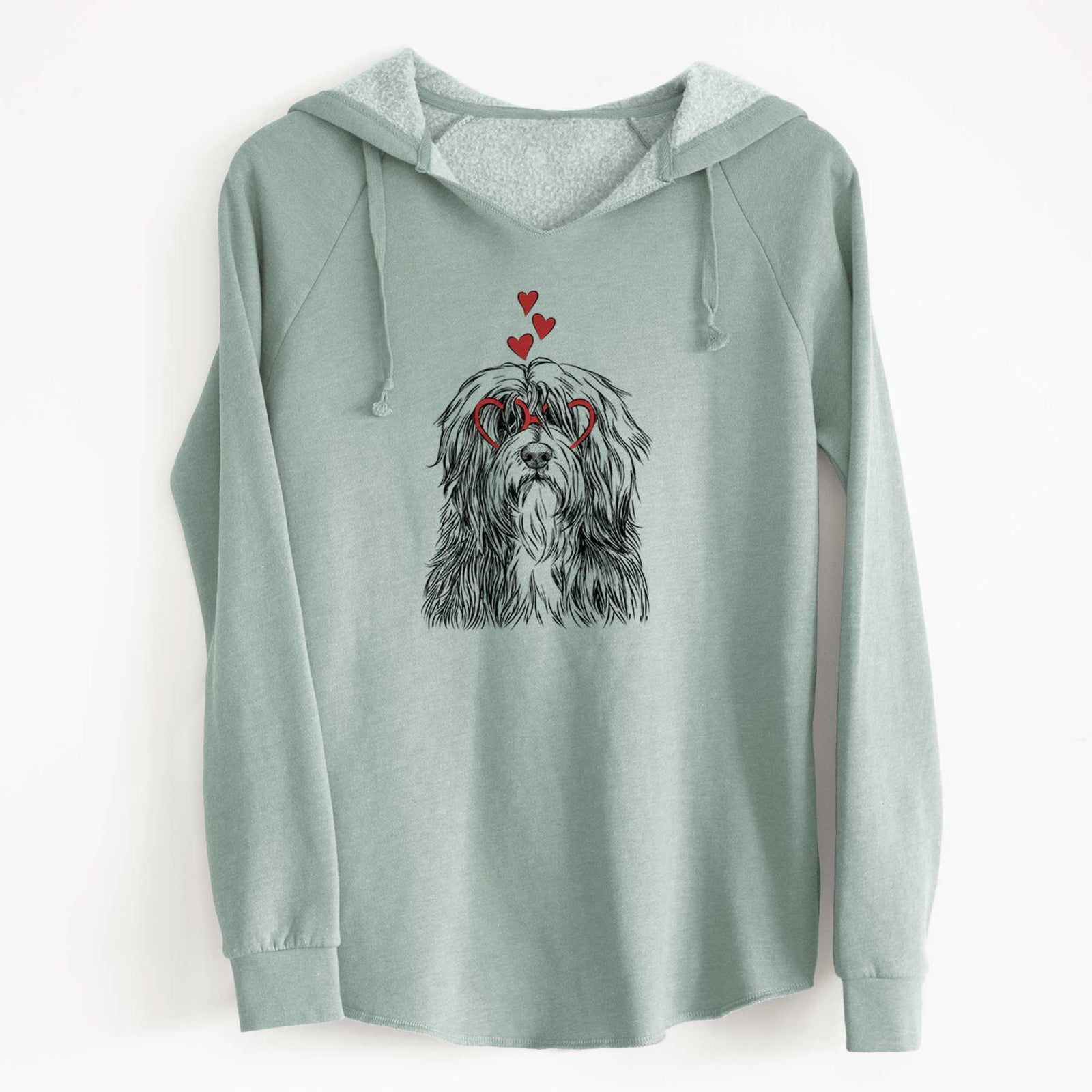 Valentine Otto the Polish Lowland Sheepdog - Cali Wave Hooded Sweatshirt