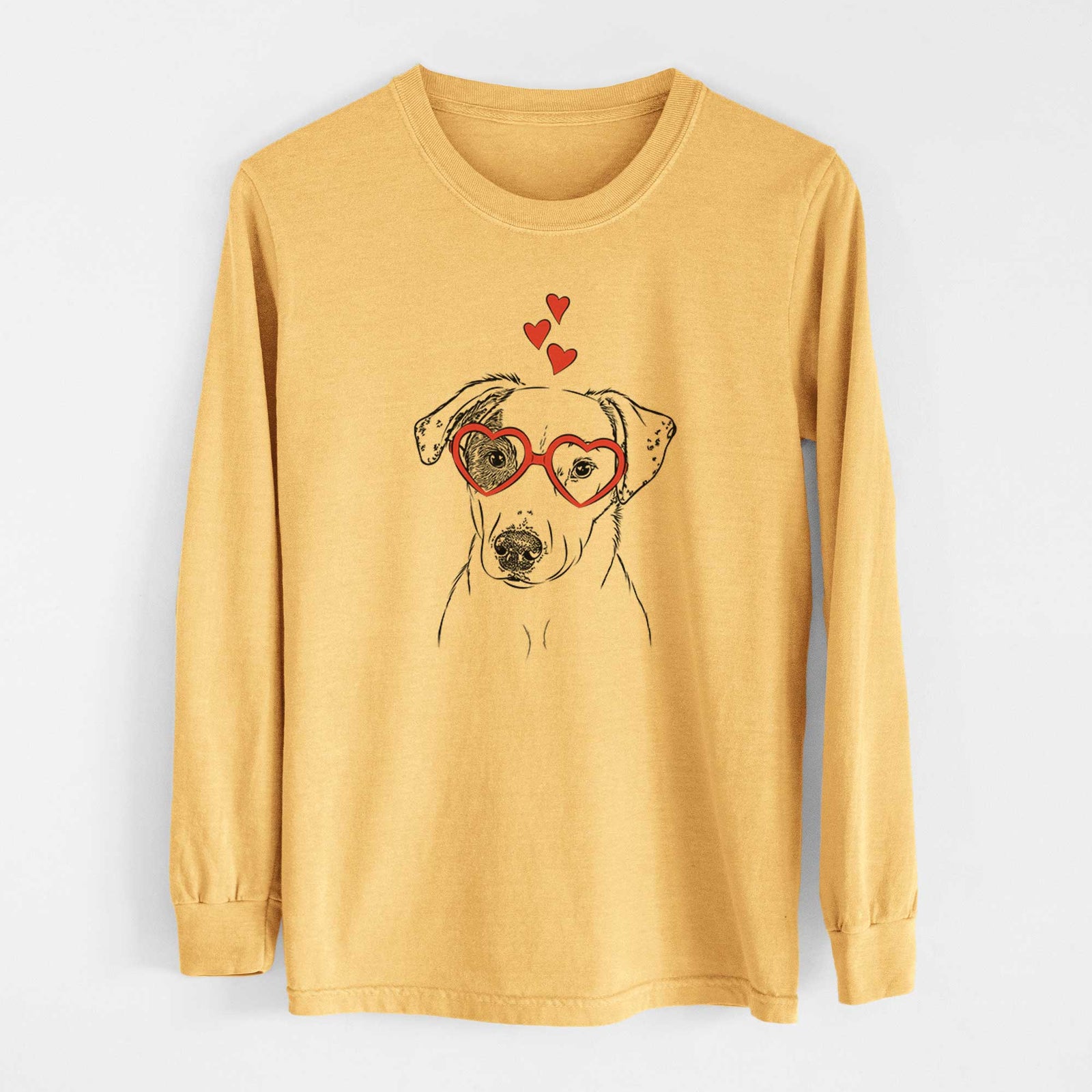 Valentine P-Pie the Mixed Breed - Heavyweight 100% Cotton Long Sleeve