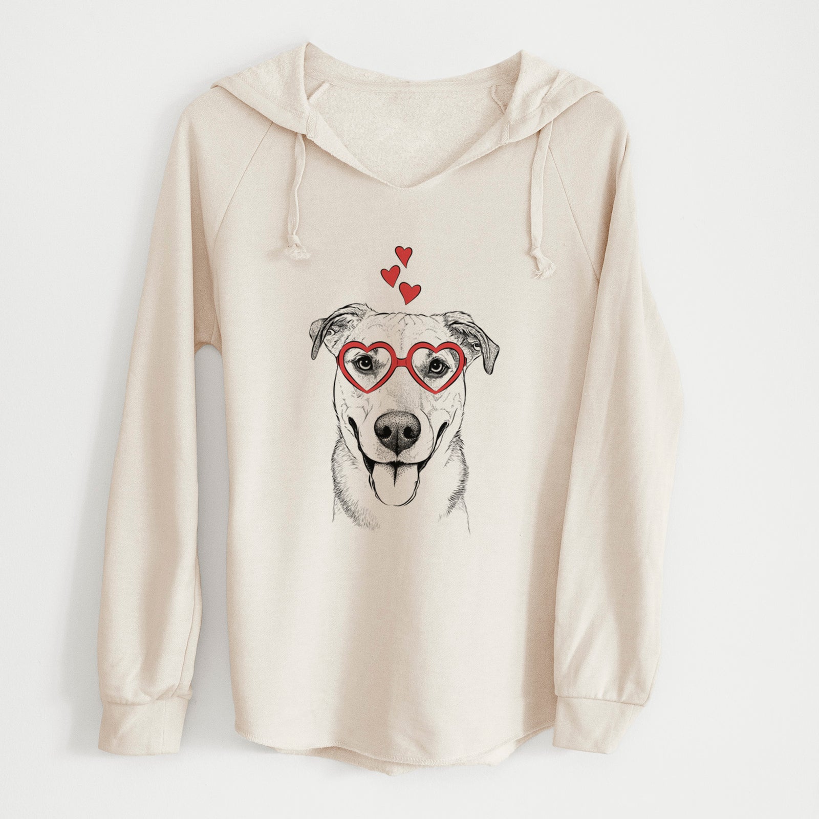 Valentine Padre the Pitbull Mix - Cali Wave Hooded Sweatshirt