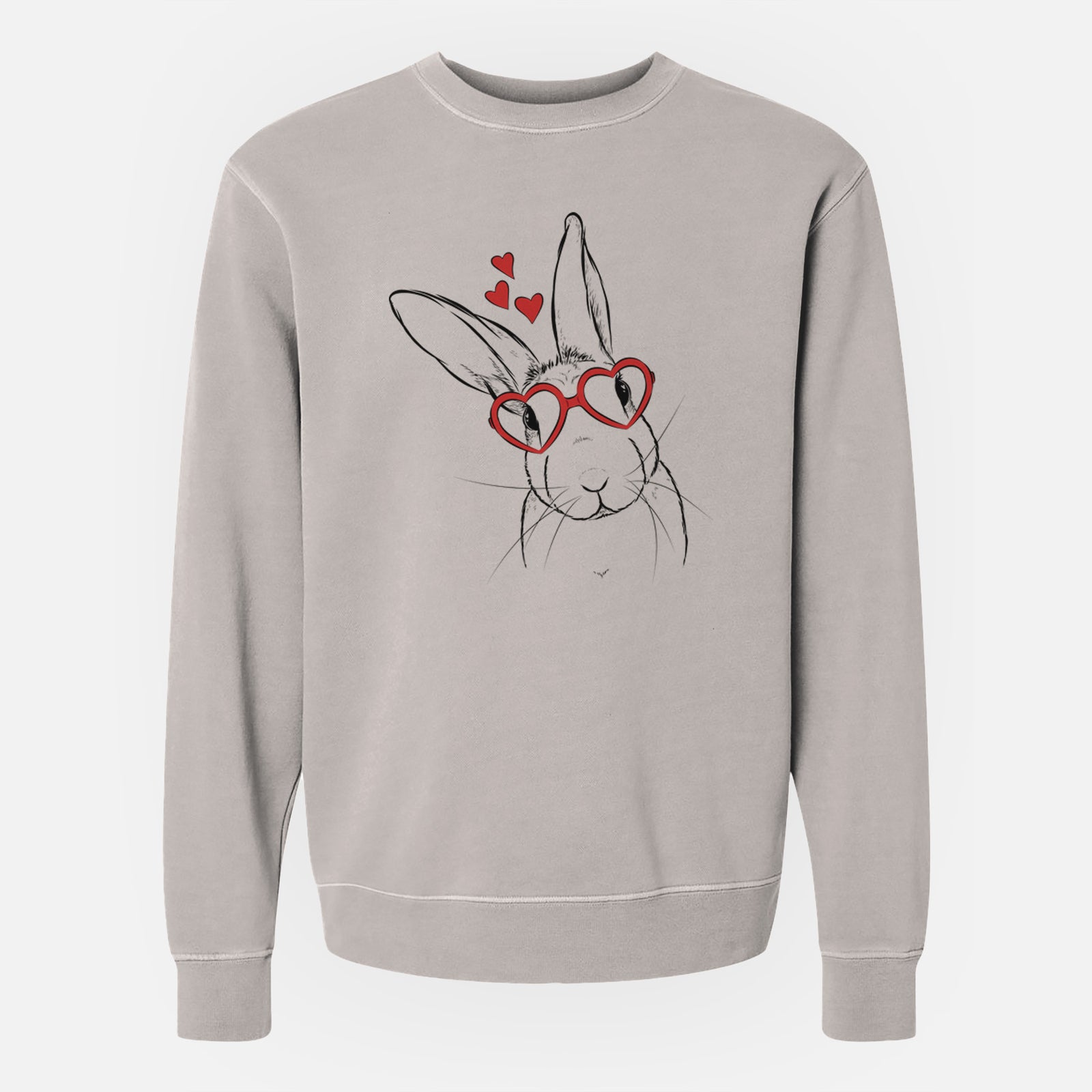 Valentine Penny the Belgian Hare - Unisex Pigment Dyed Crew Sweatshirt