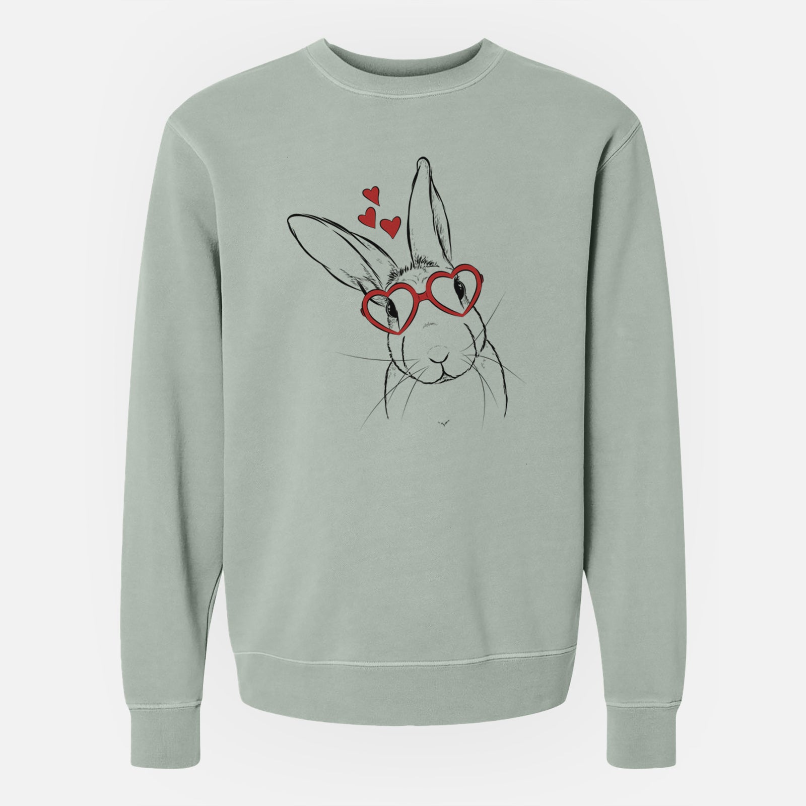 Valentine Penny the Belgian Hare - Unisex Pigment Dyed Crew Sweatshirt