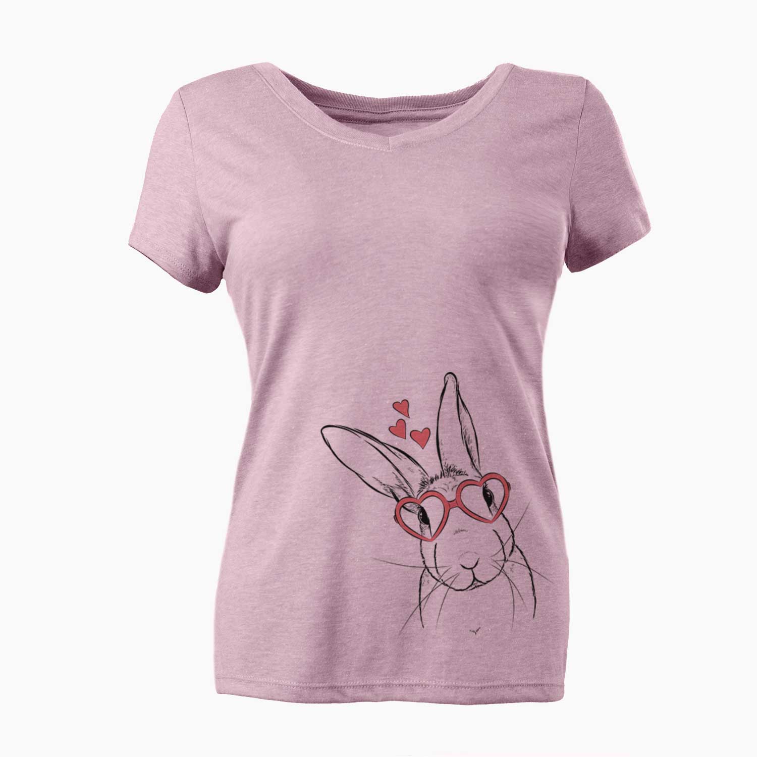 Valentine Penny the Belgian Hare - Women's V-neck Shirt