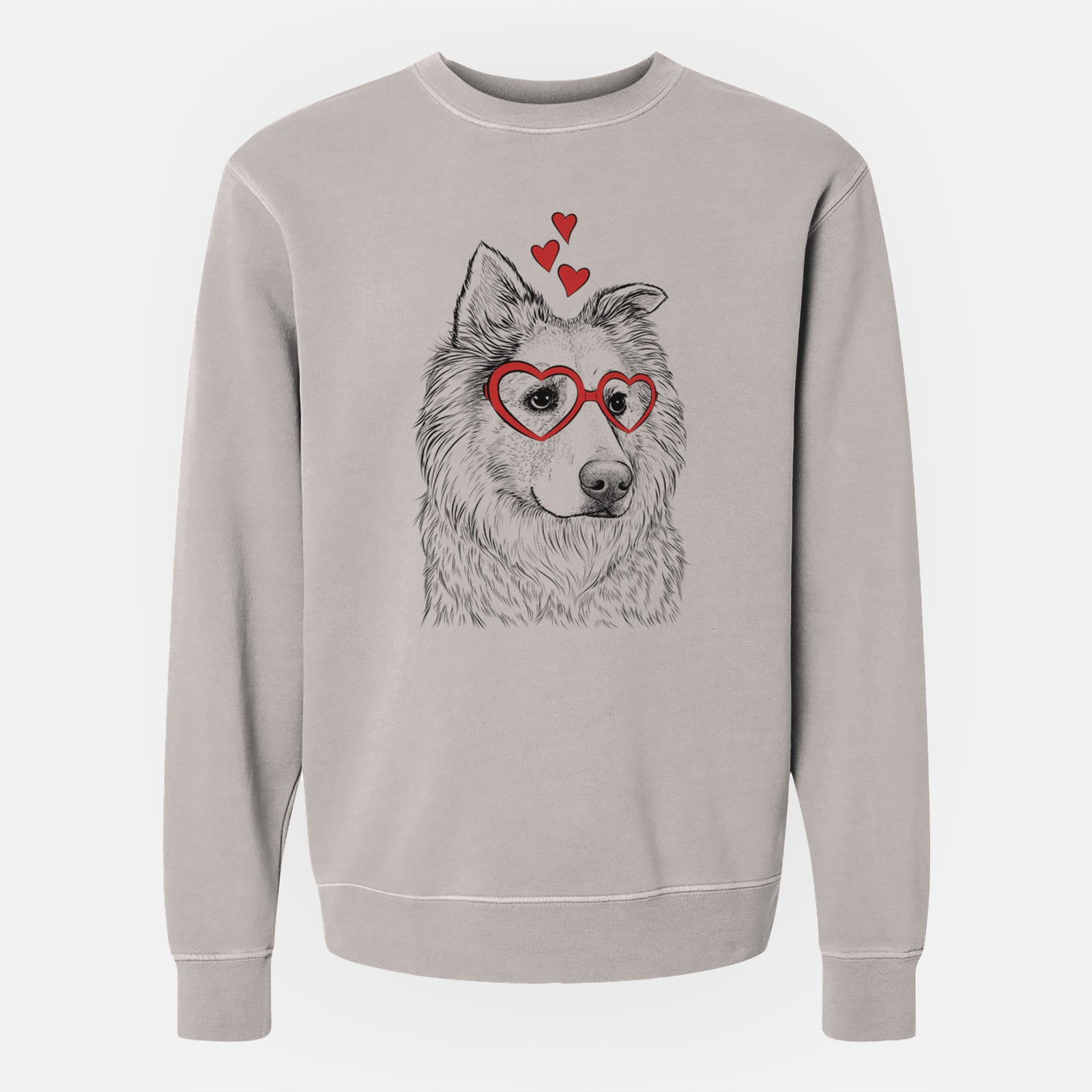 Valentine Penny the Chow Mix - Unisex Pigment Dyed Crew Sweatshirt