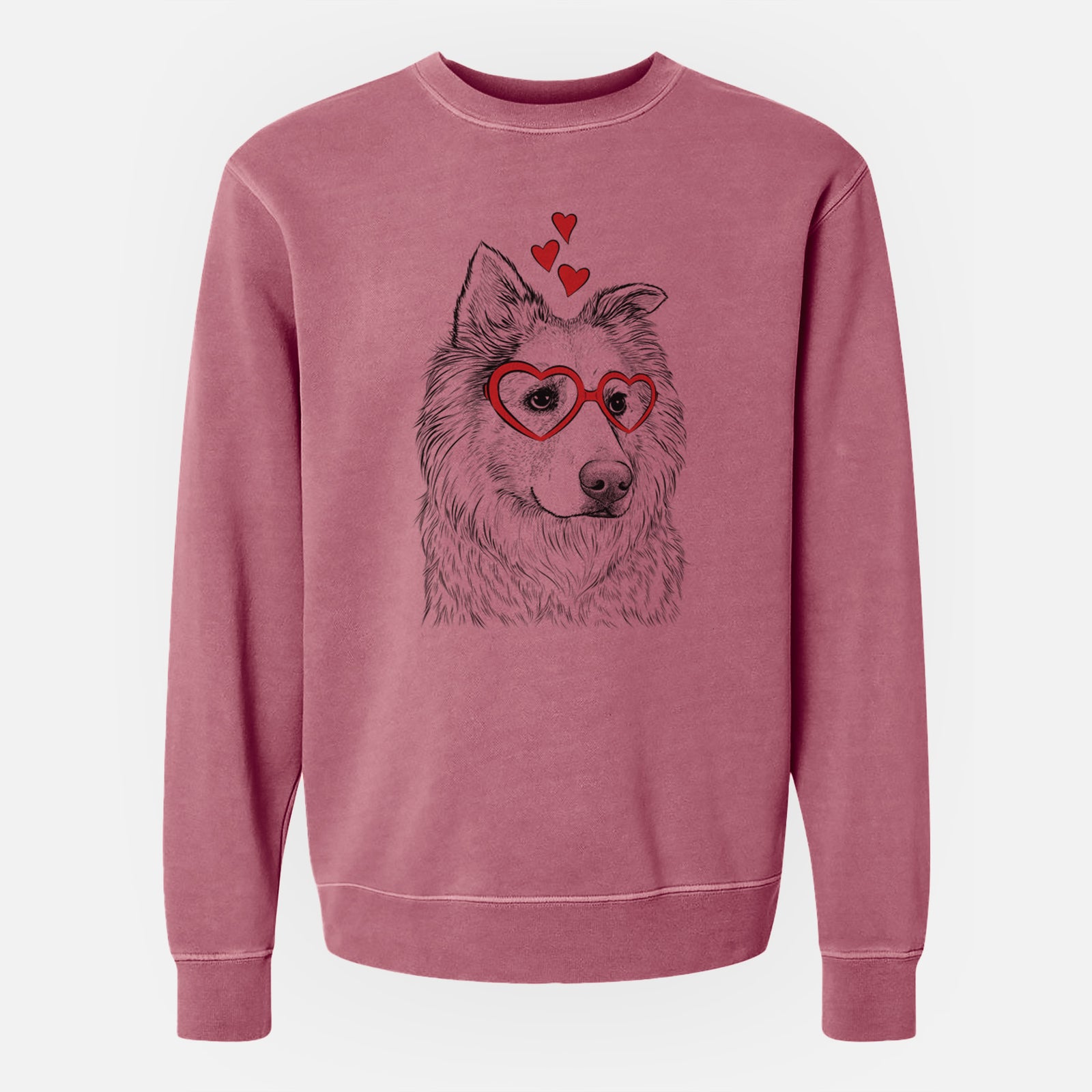 Valentine Penny the Chow Mix - Unisex Pigment Dyed Crew Sweatshirt
