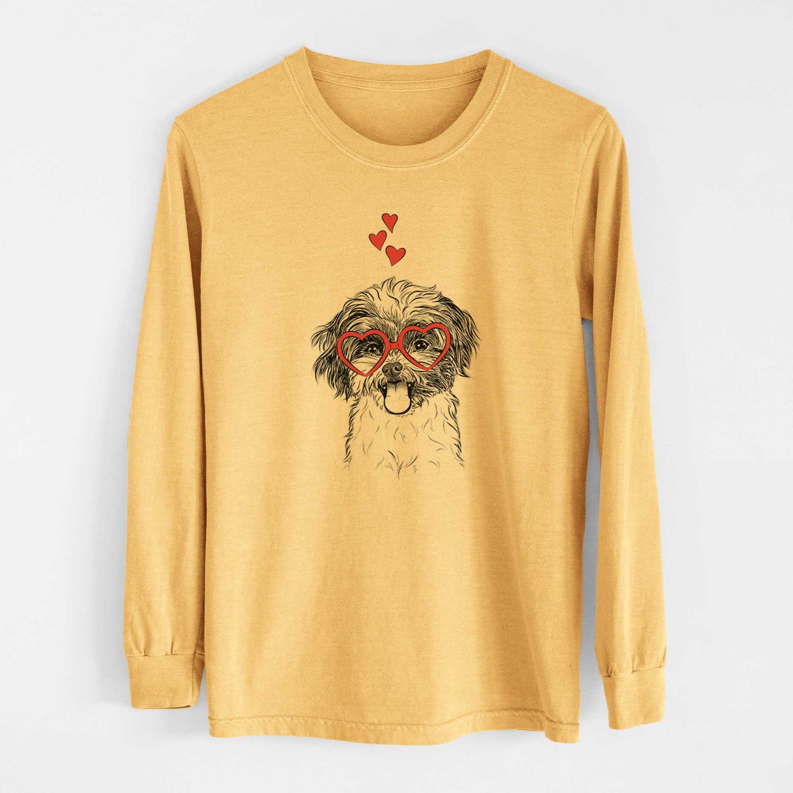Valentine Pepper the Shihpoo - Heavyweight 100% Cotton Long Sleeve