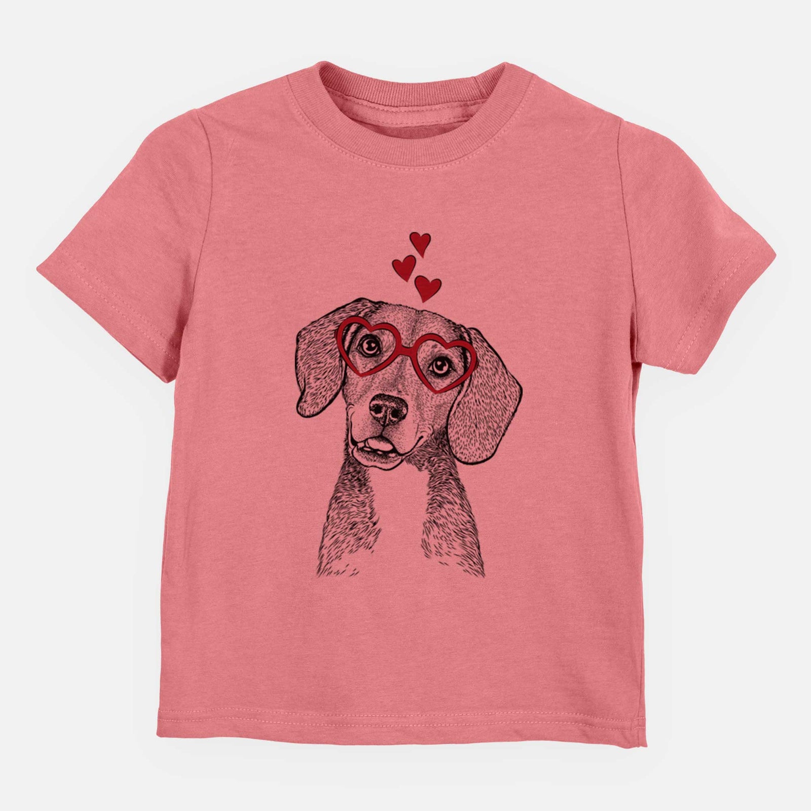 Valentine Piggy the Beagle Mix - Kids/Youth/Toddler Shirt