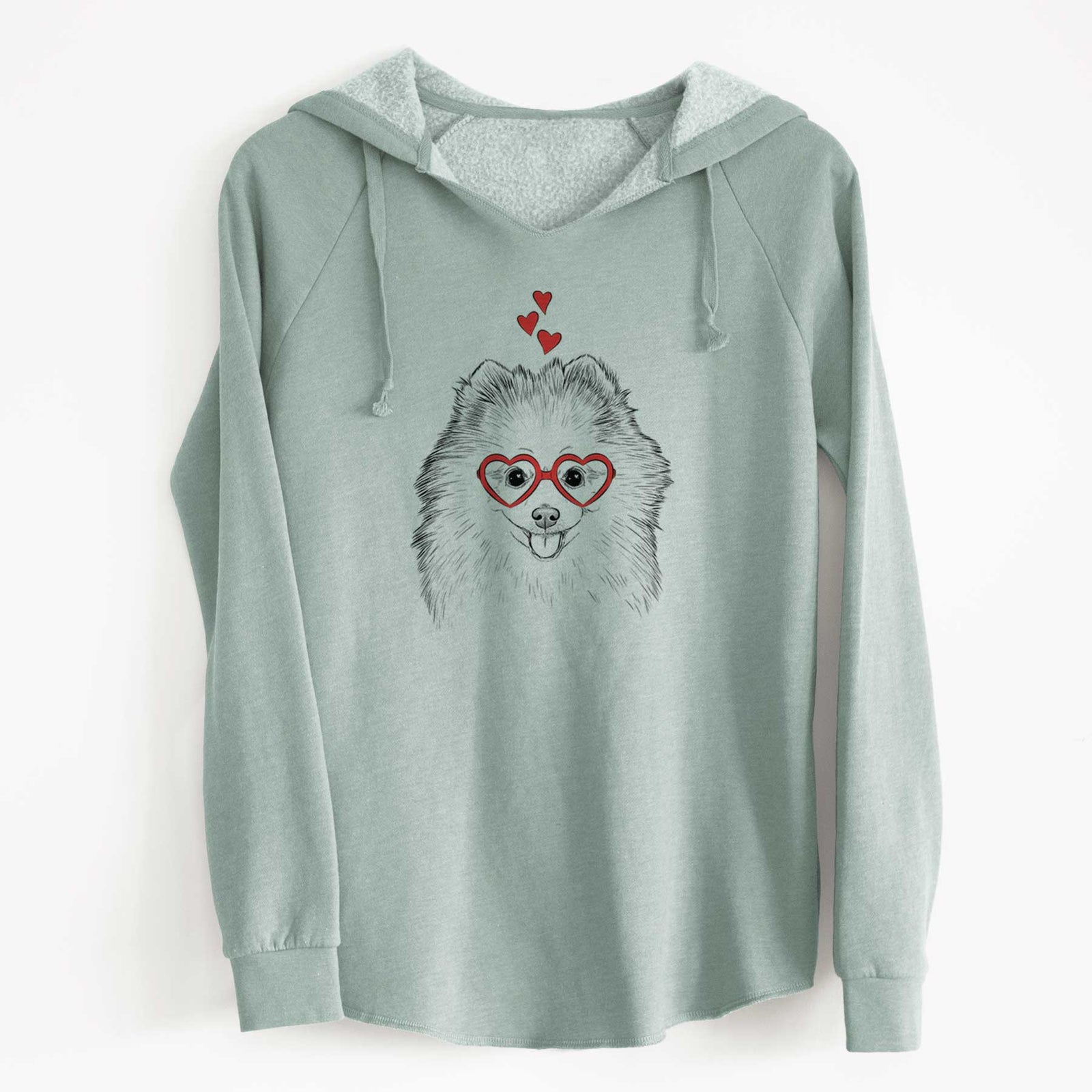 Valentine Piper Jo the Pomeranian - Cali Wave Hooded Sweatshirt