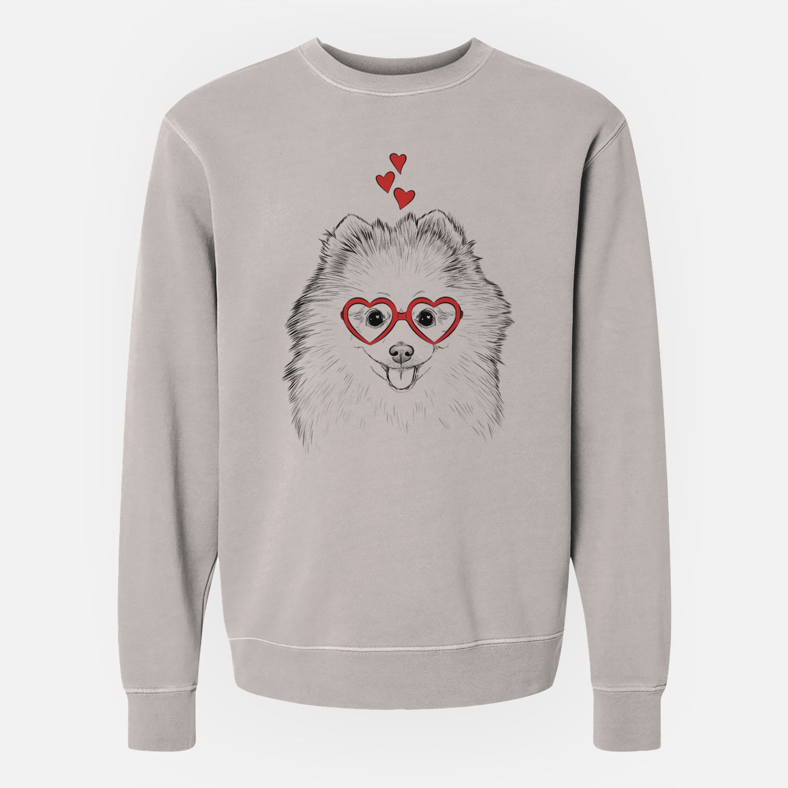Valentine Piper Jo the Pomeranian - Unisex Pigment Dyed Crew Sweatshirt