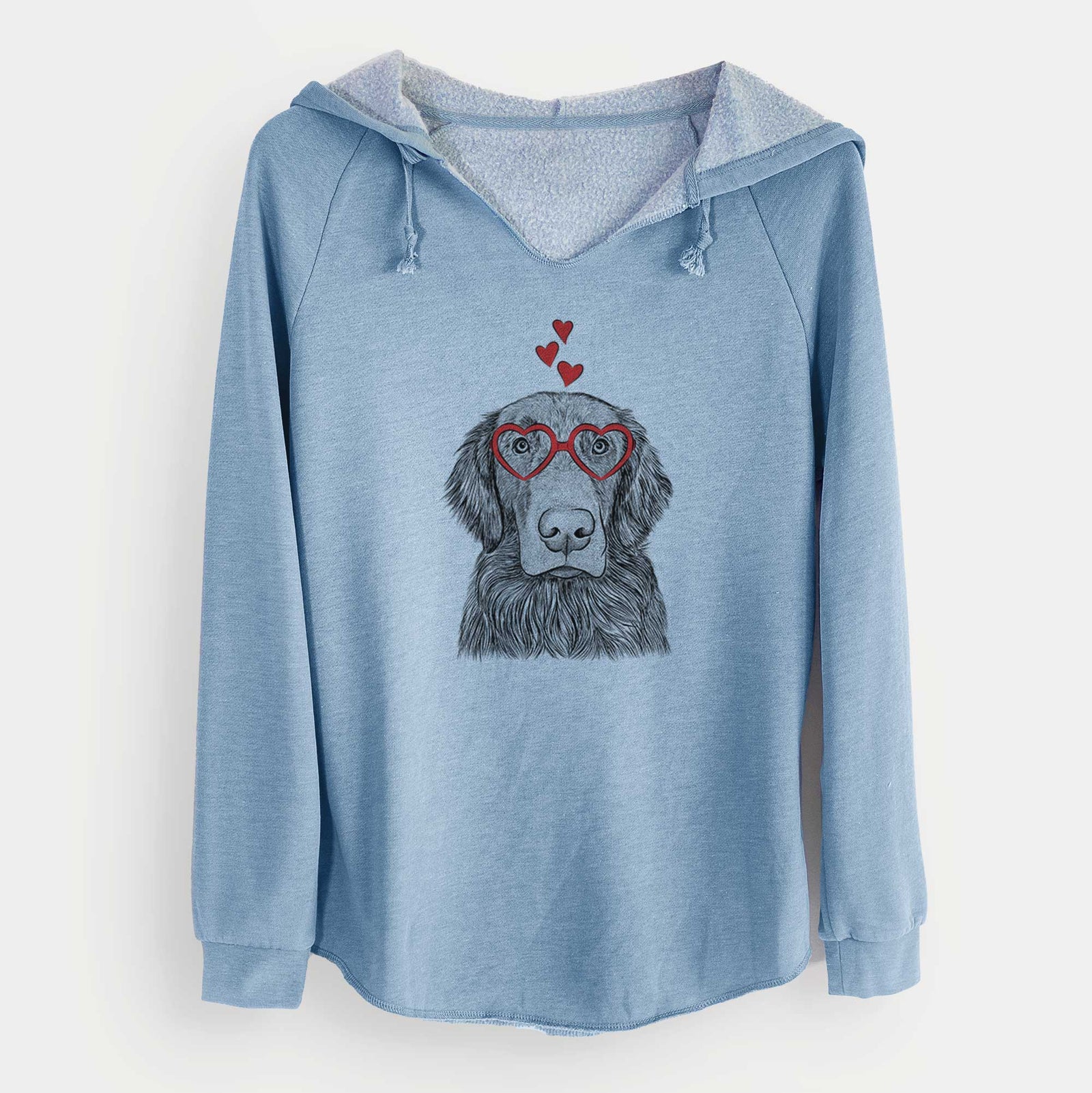 Valentine Pippin the Flat Coated Retriever - Cali Wave Hooded Sweatshirt