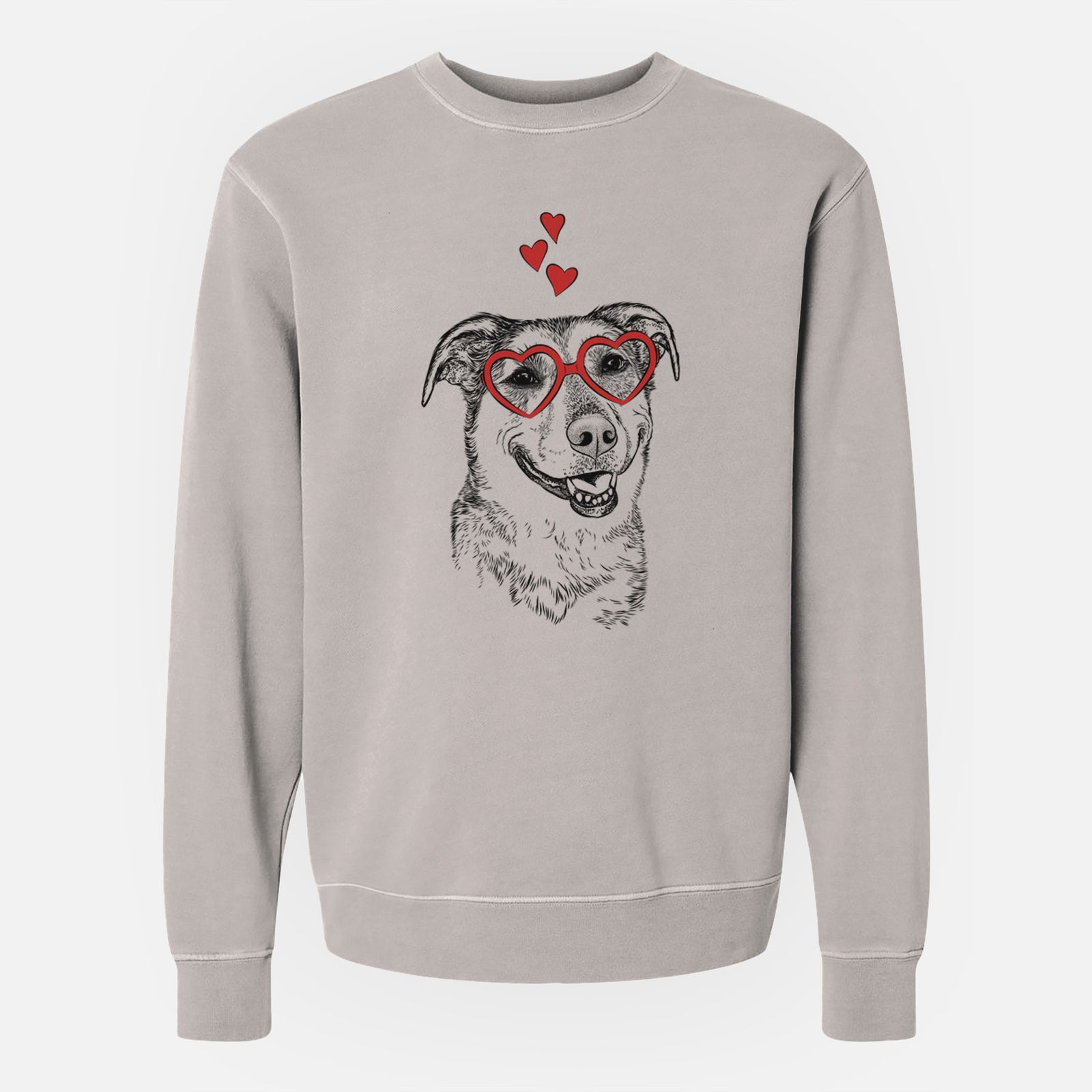 Valentine Pippin the Shepherd Mix - Unisex Pigment Dyed Crew Sweatshirt