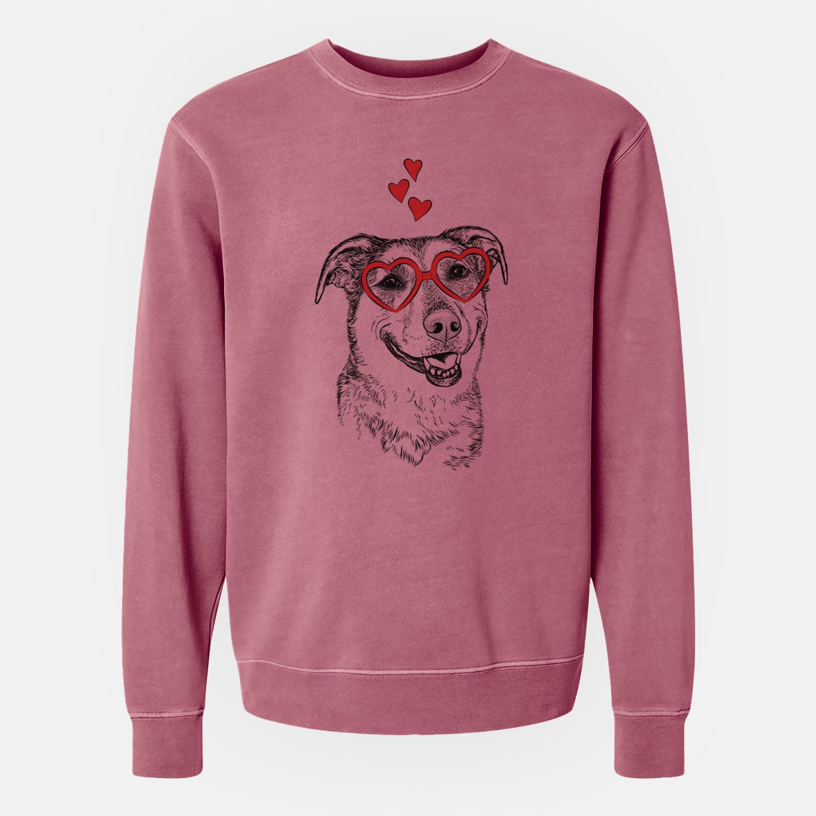 Valentine Pippin the Shepherd Mix - Unisex Pigment Dyed Crew Sweatshirt