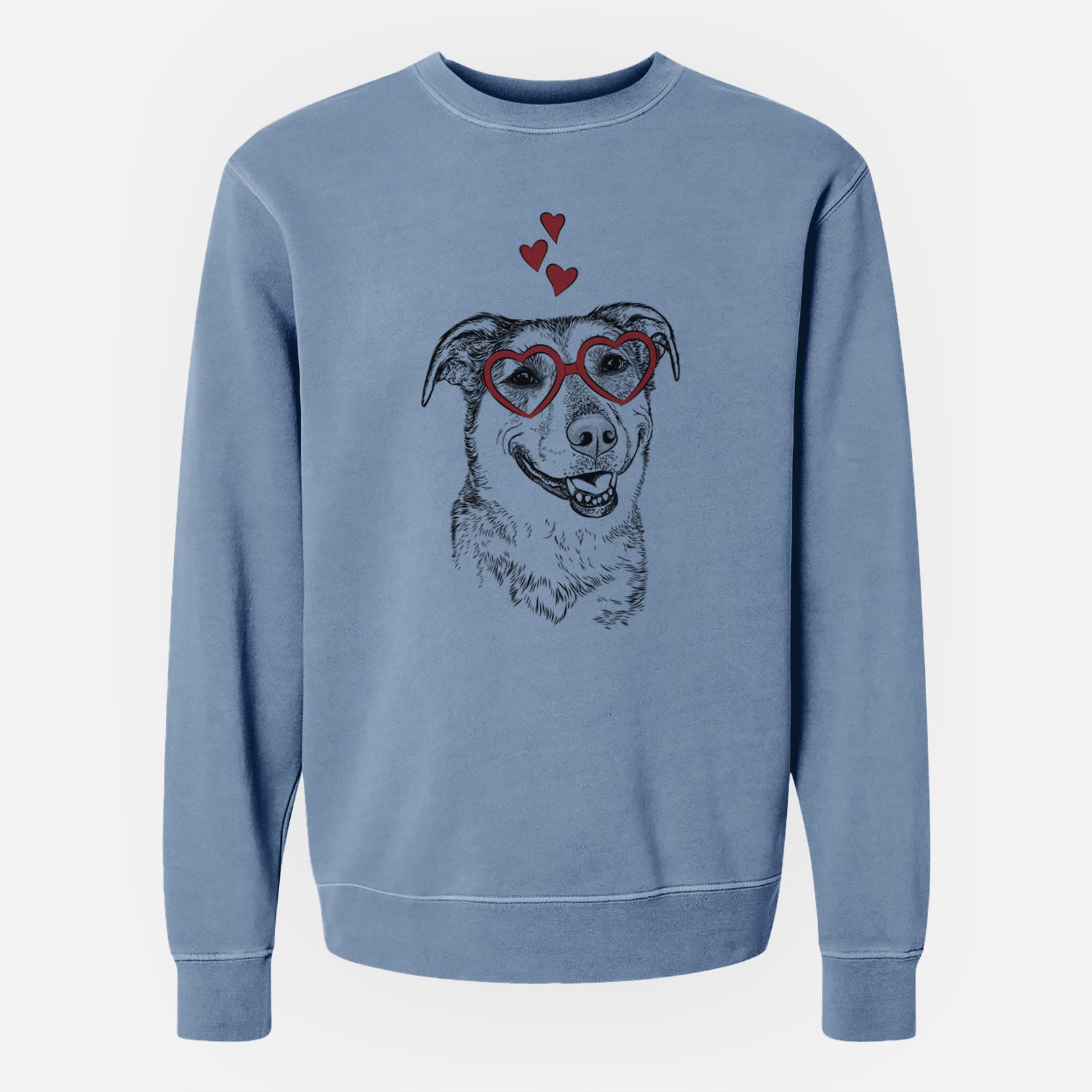 Valentine Pippin the Shepherd Mix - Unisex Pigment Dyed Crew Sweatshirt