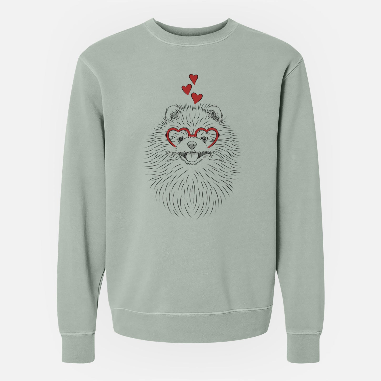 Valentine Pirro the Pomeranian - Unisex Pigment Dyed Crew Sweatshirt