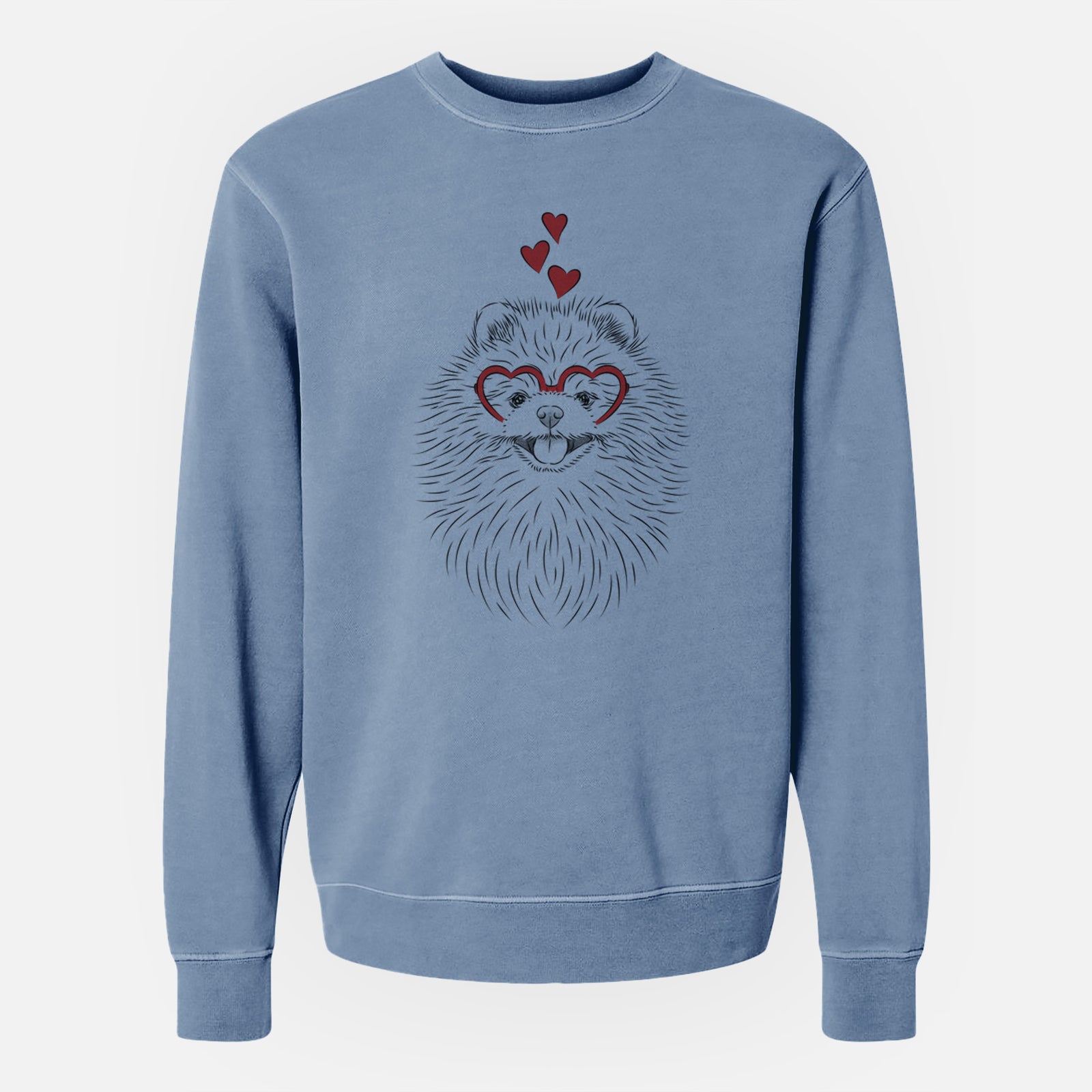 Valentine Pirro the Pomeranian - Unisex Pigment Dyed Crew Sweatshirt