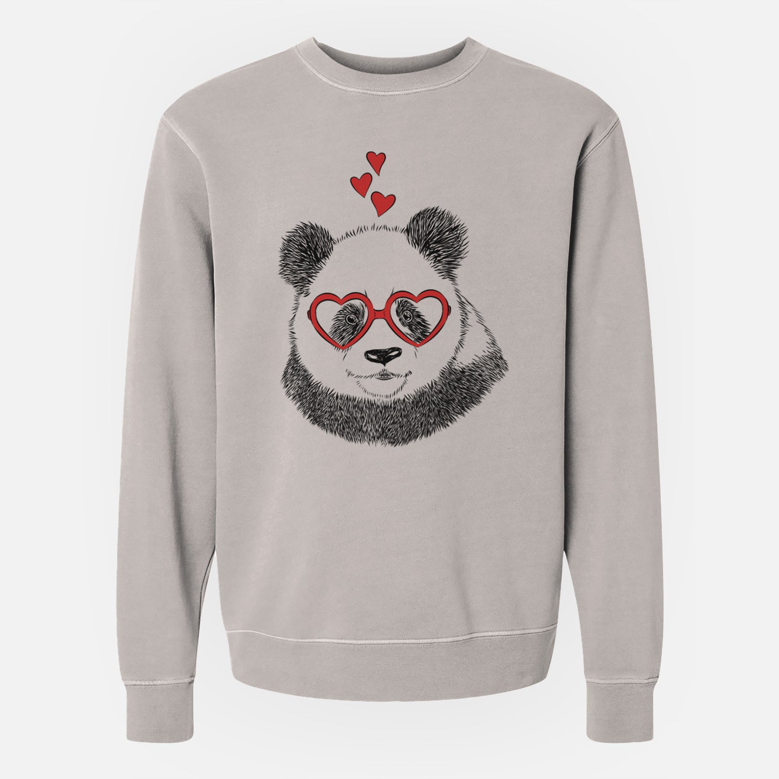 Valentine Po the Panda - Unisex Pigment Dyed Crew Sweatshirt