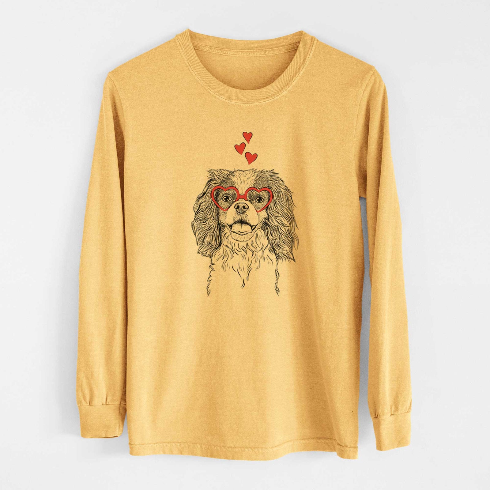 Valentine Poppy the Cavalier King Charles Spaniel - Heavyweight 100% Cotton Long Sleeve