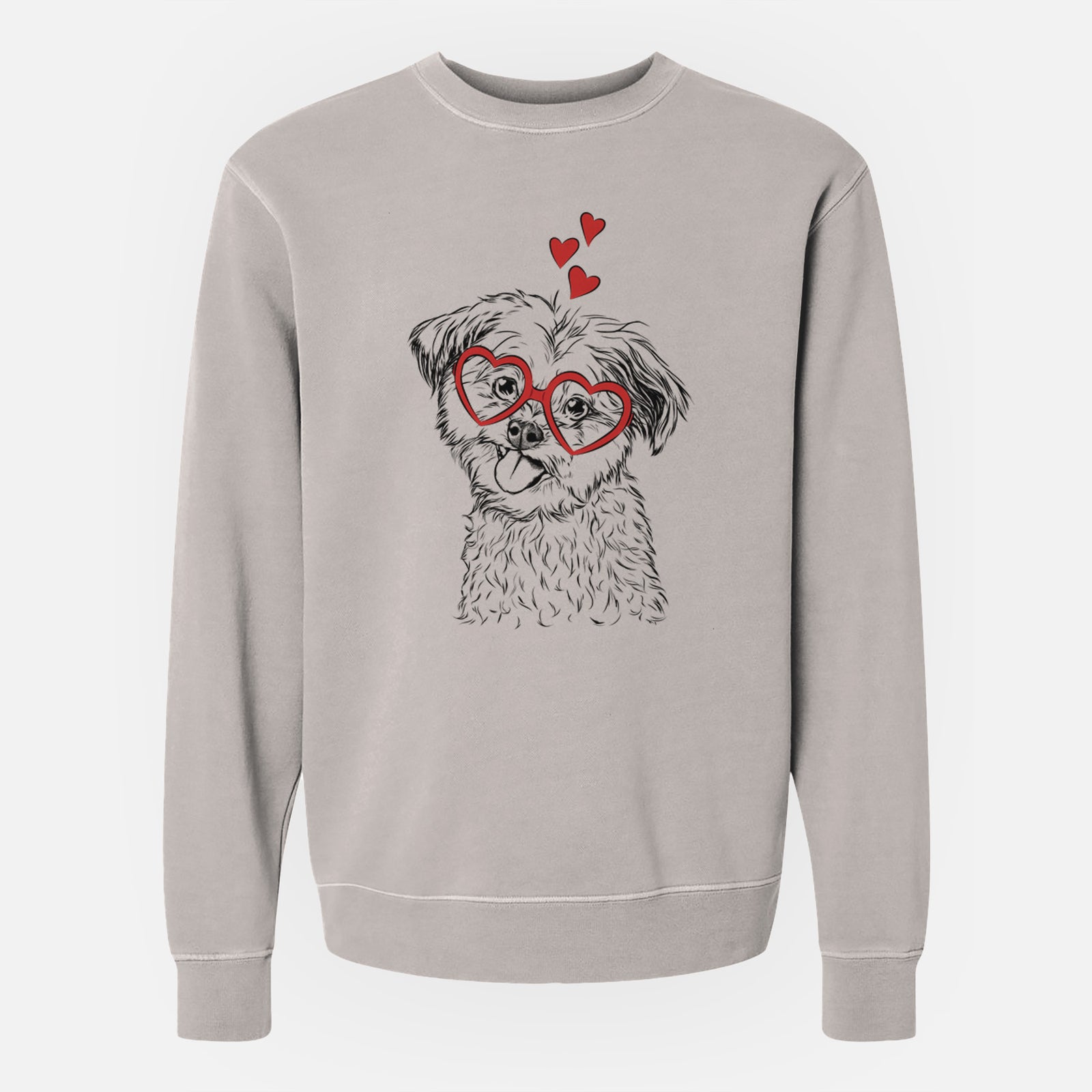 Valentine Puff the Malshi - Unisex Pigment Dyed Crew Sweatshirt
