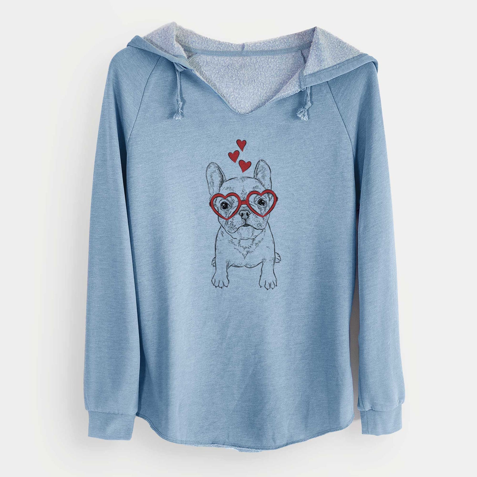 Valentine Puppy Pierre the French Bulldog - Cali Wave Hooded Sweatshirt