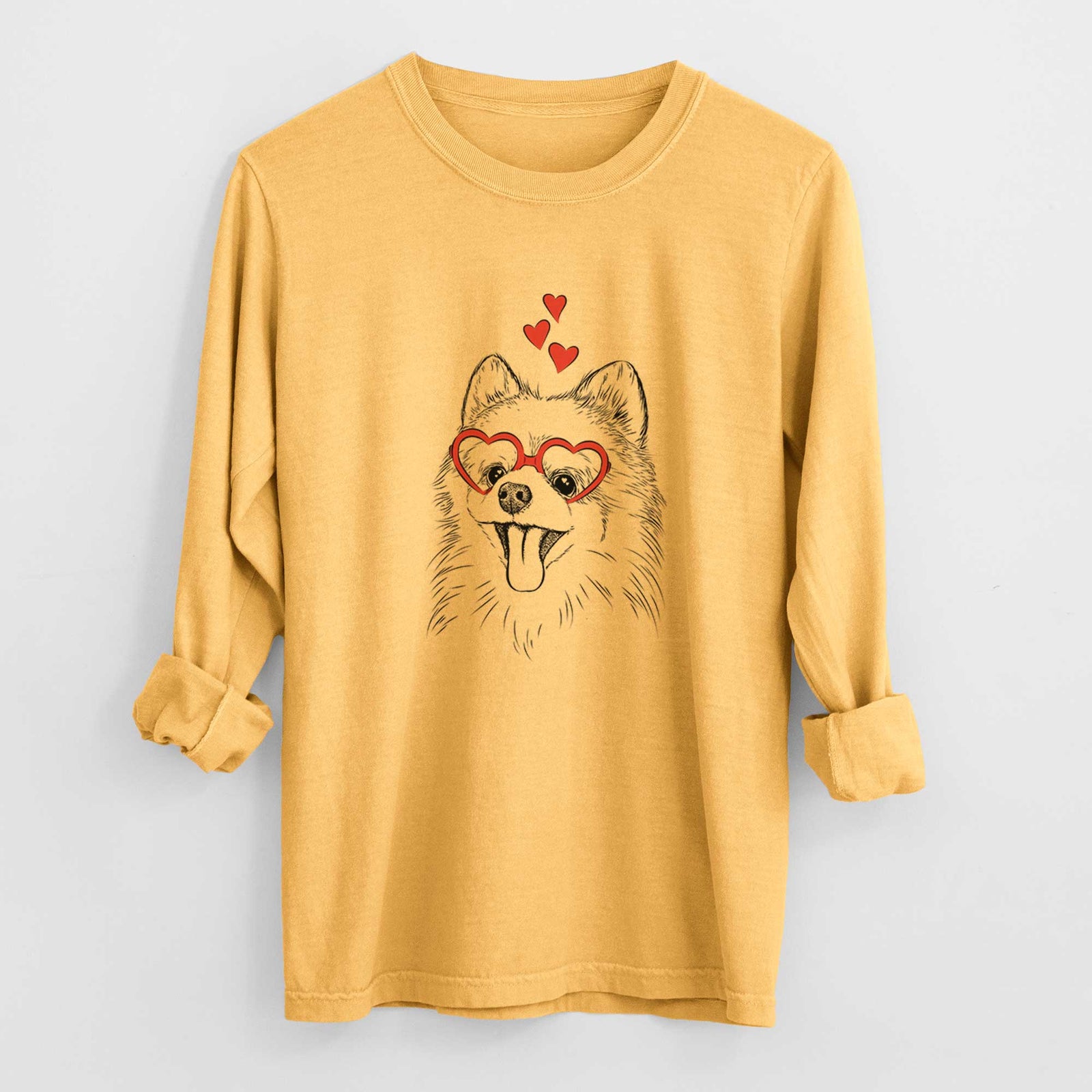 Valentine Quinn the Pomeranian - Heavyweight 100% Cotton Long Sleeve