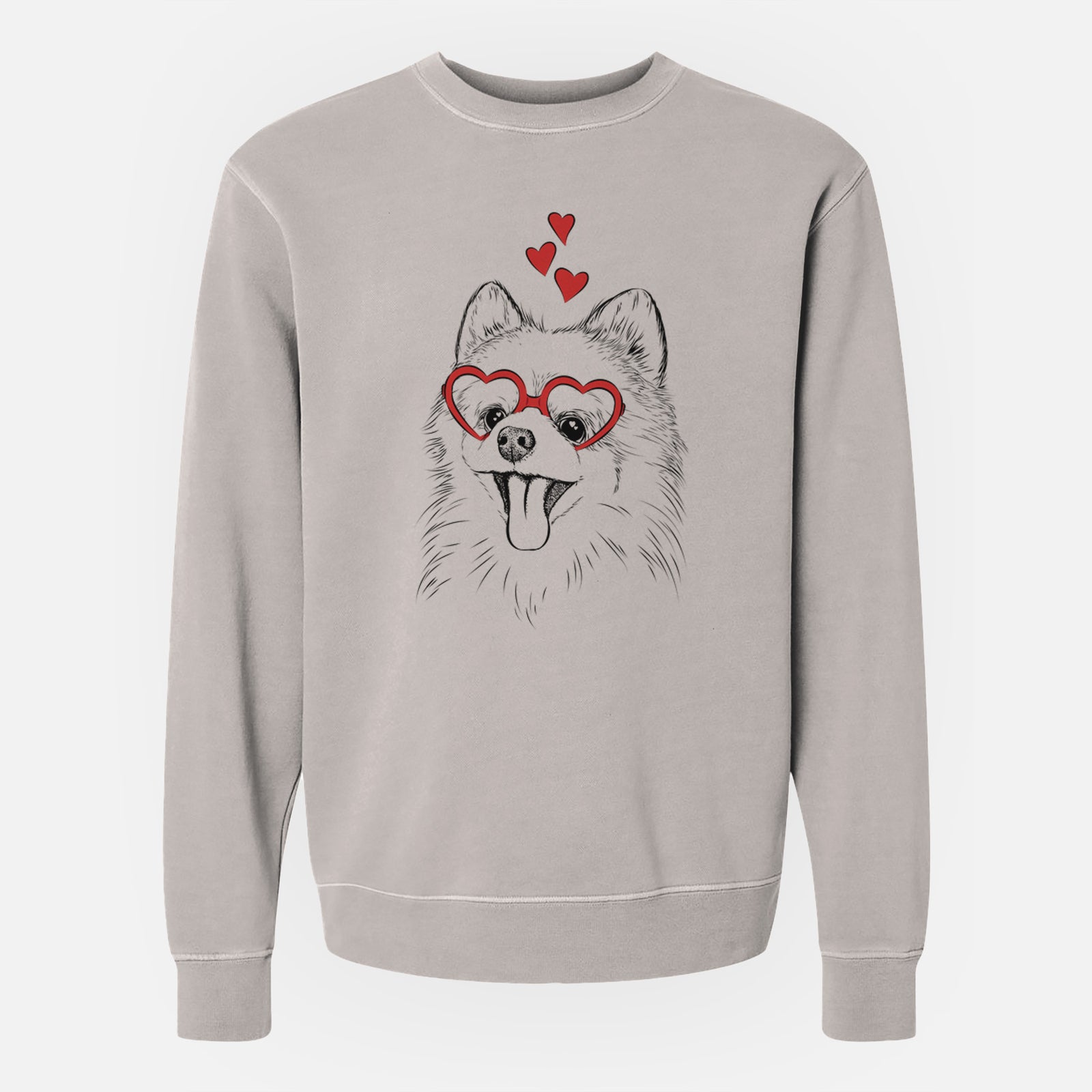 Valentine Quinn the Pomeranian - Unisex Pigment Dyed Crew Sweatshirt