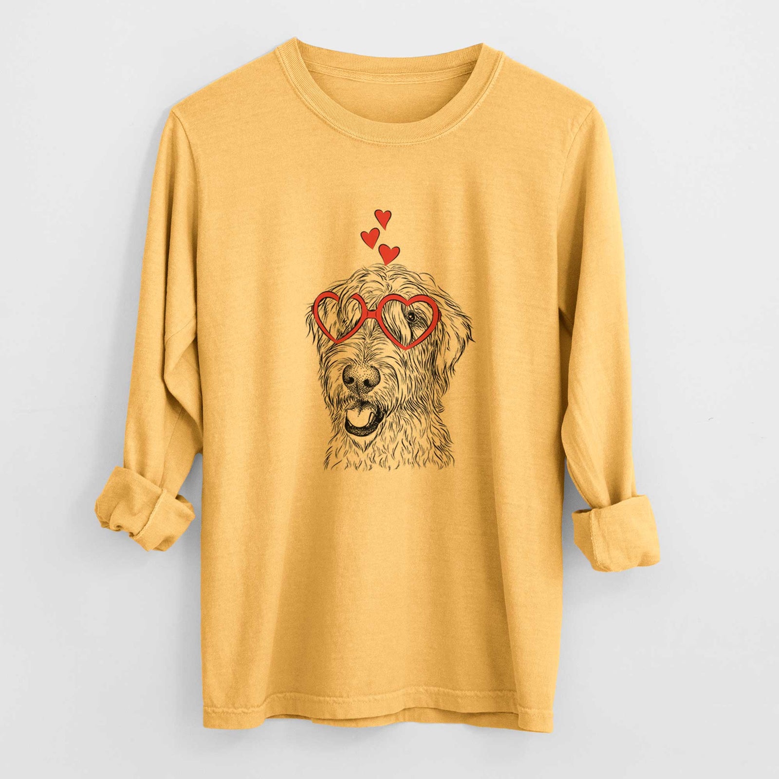 Valentine Ragnar the Irish Wolfhound - Heavyweight 100% Cotton Long Sleeve