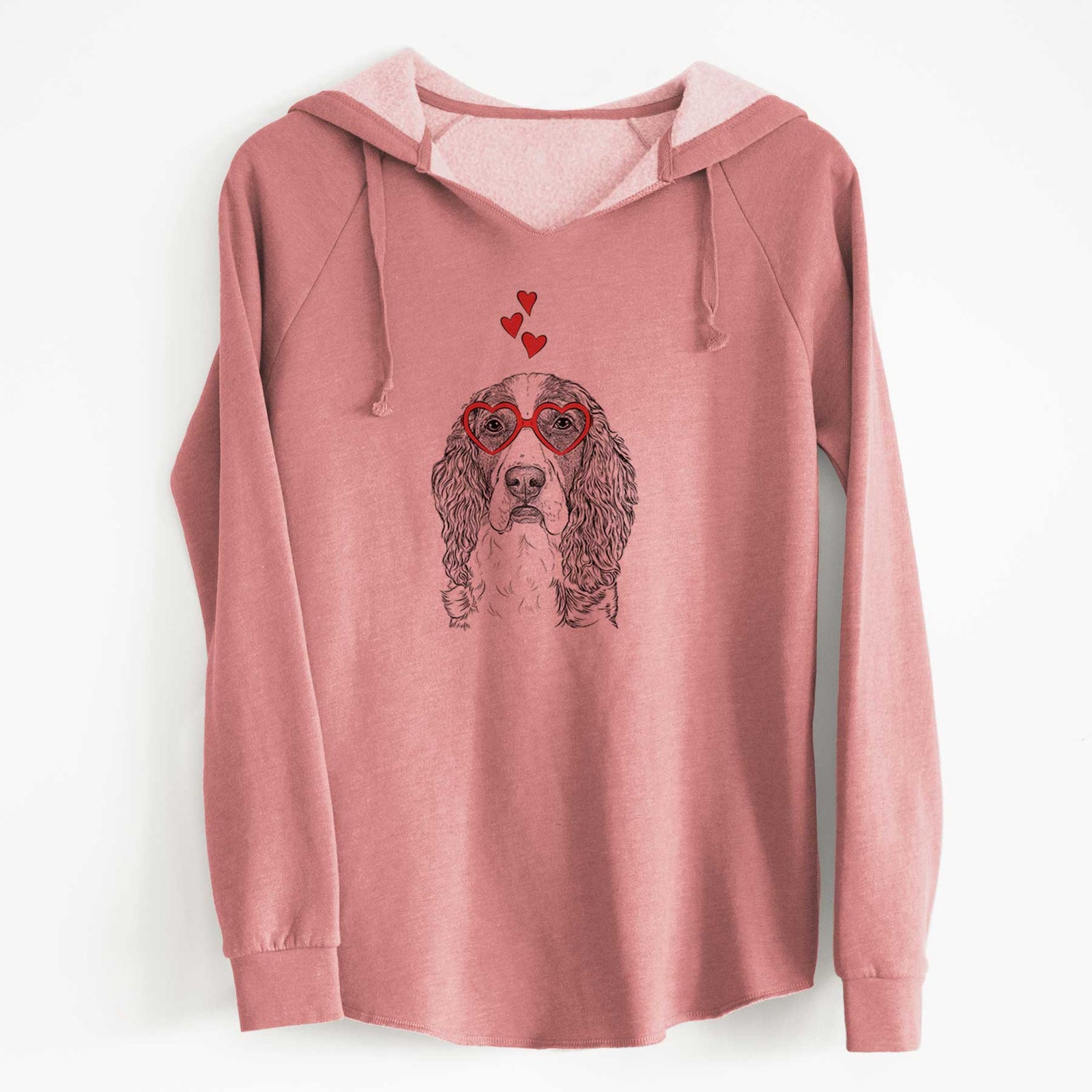 Valentine Red the English Springer Spaniel - Cali Wave Hooded Sweatshirt