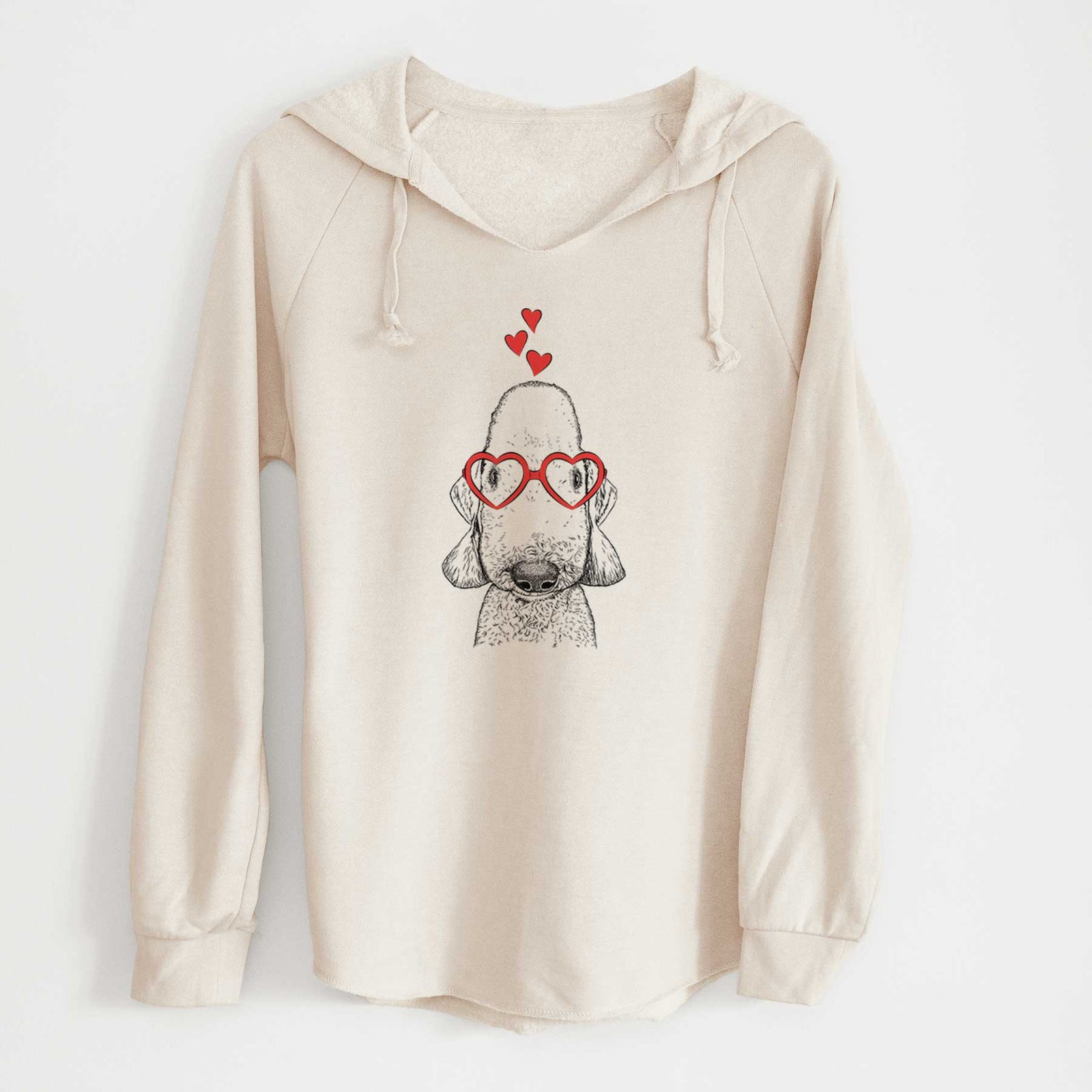 Valentine Remington the Bedlington Terrier - Cali Wave Hooded Sweatshirt