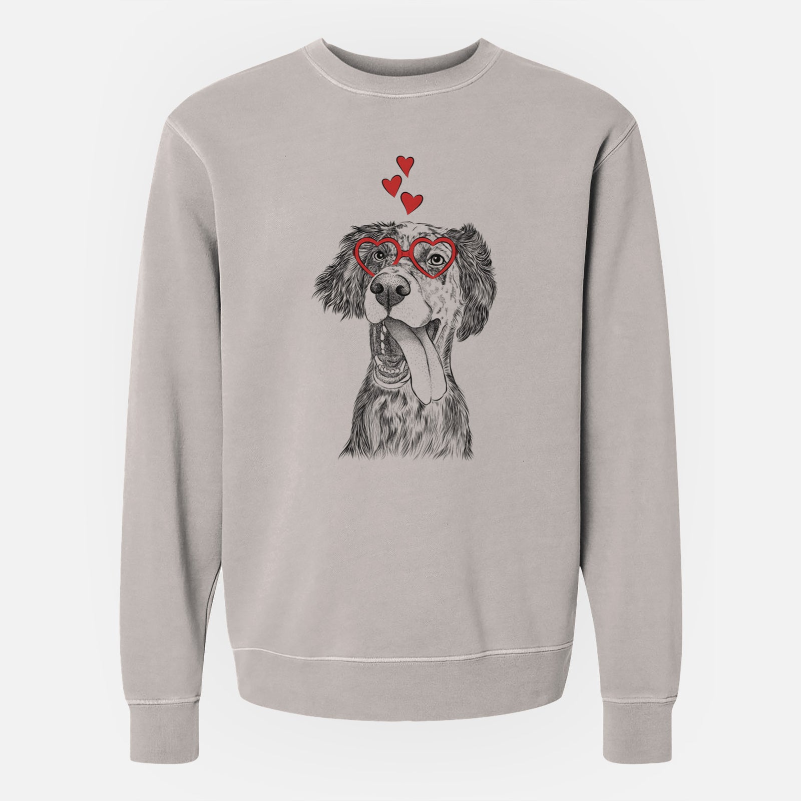 Valentine Renly the English Setter - Unisex Pigment Dyed Crew Sweatshirt