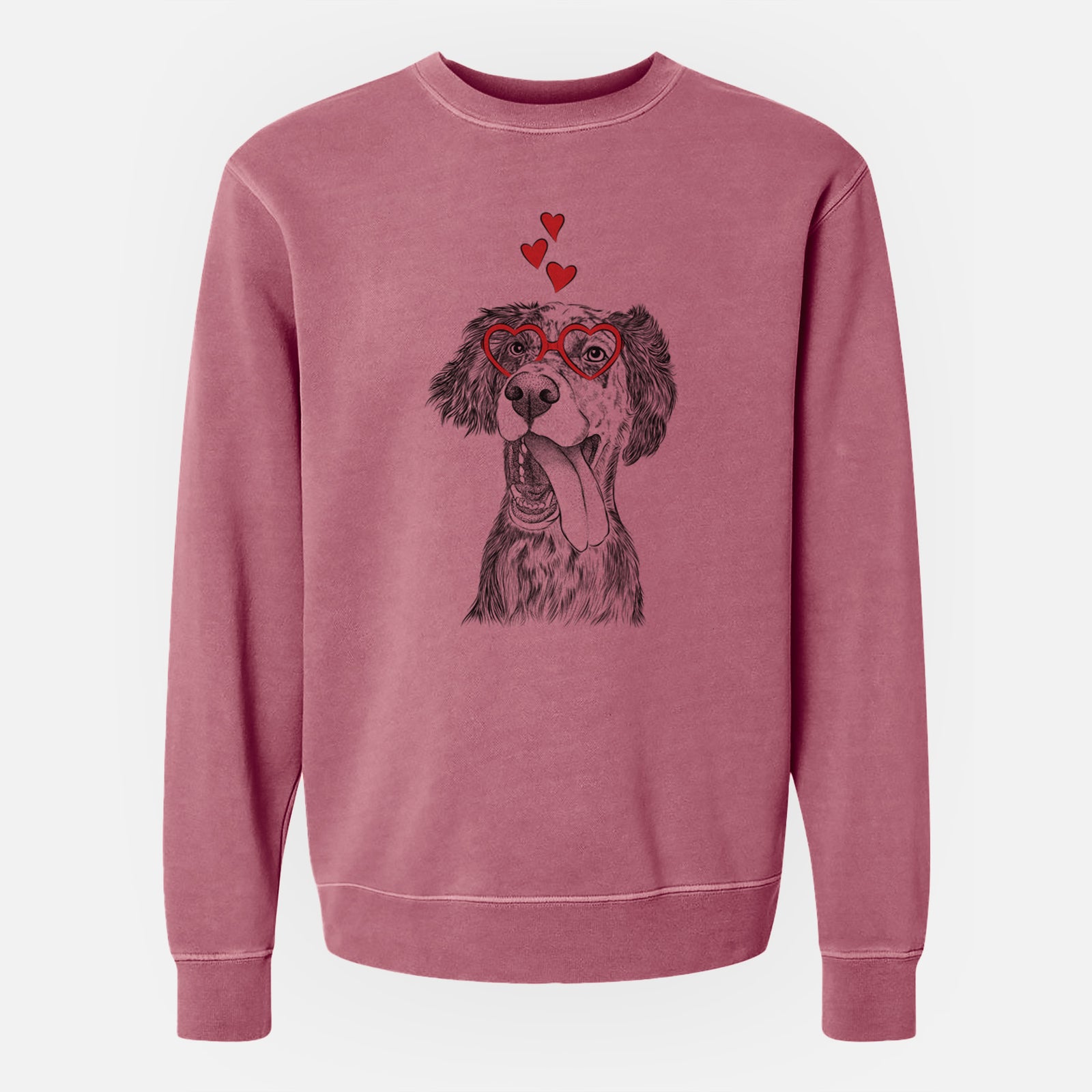 Valentine Renly the English Setter - Unisex Pigment Dyed Crew Sweatshirt