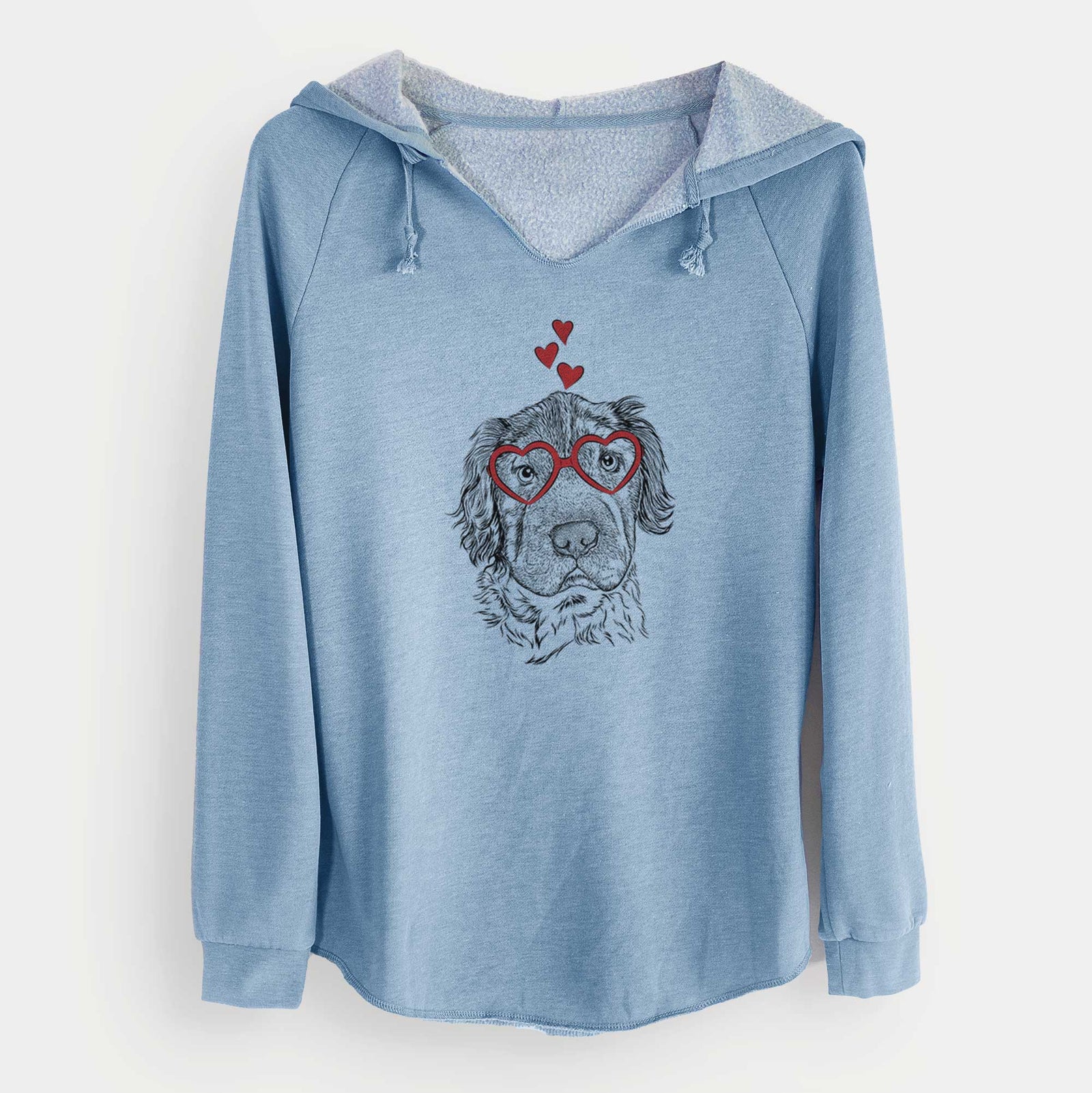 Valentine Rex the Mini Hippo - Cali Wave Hooded Sweatshirt