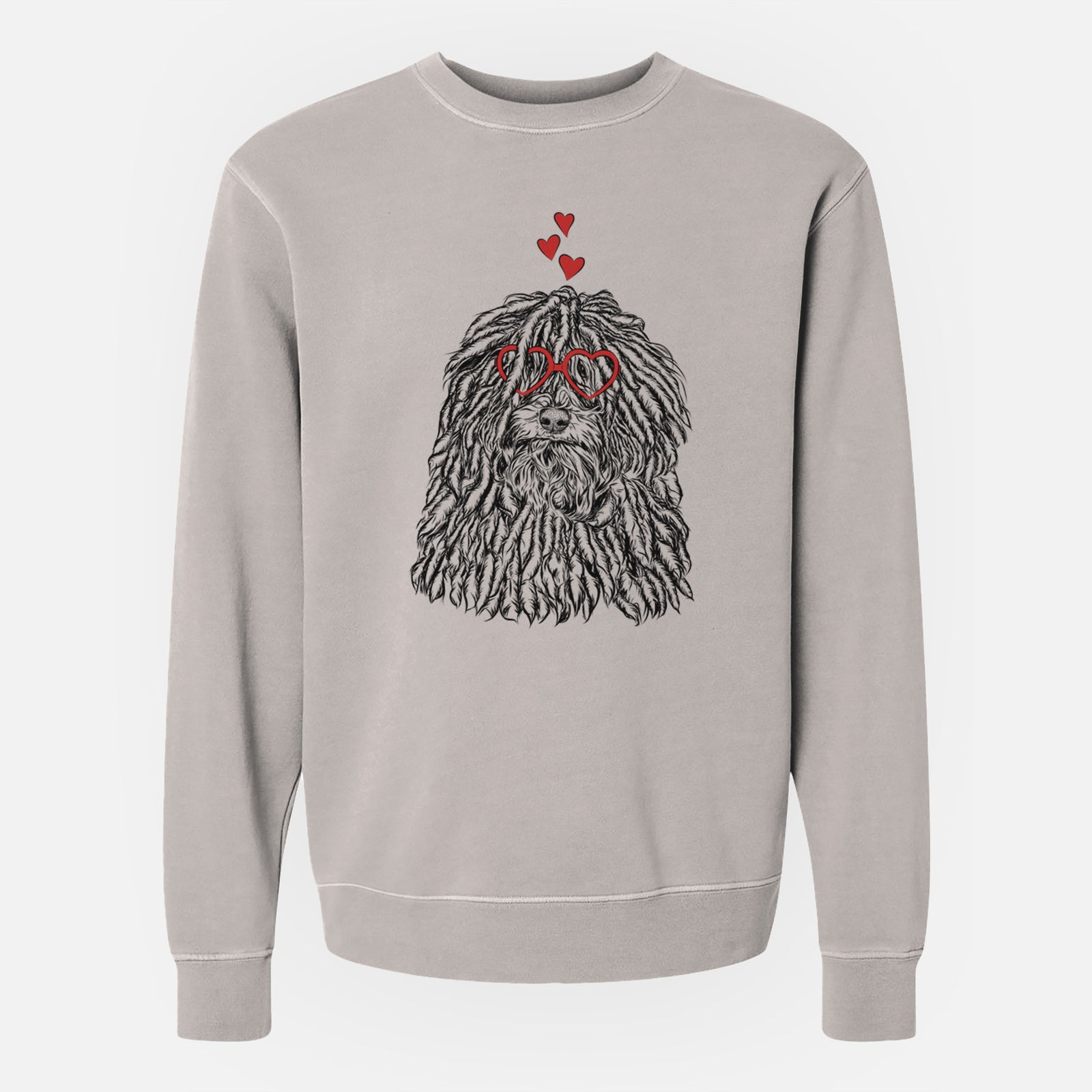 Valentine Rezi the Puli - Unisex Pigment Dyed Crew Sweatshirt