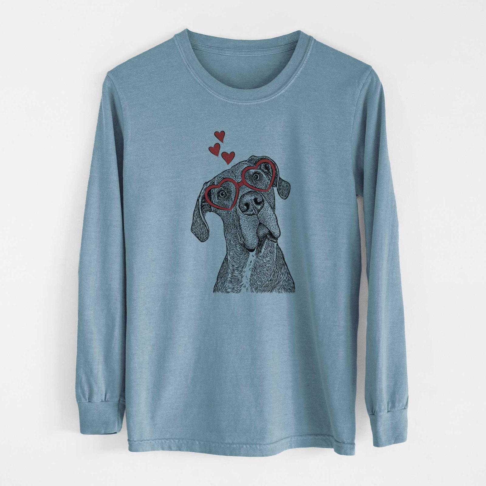 Valentine River the Great Dane - Heavyweight 100% Cotton Long Sleeve