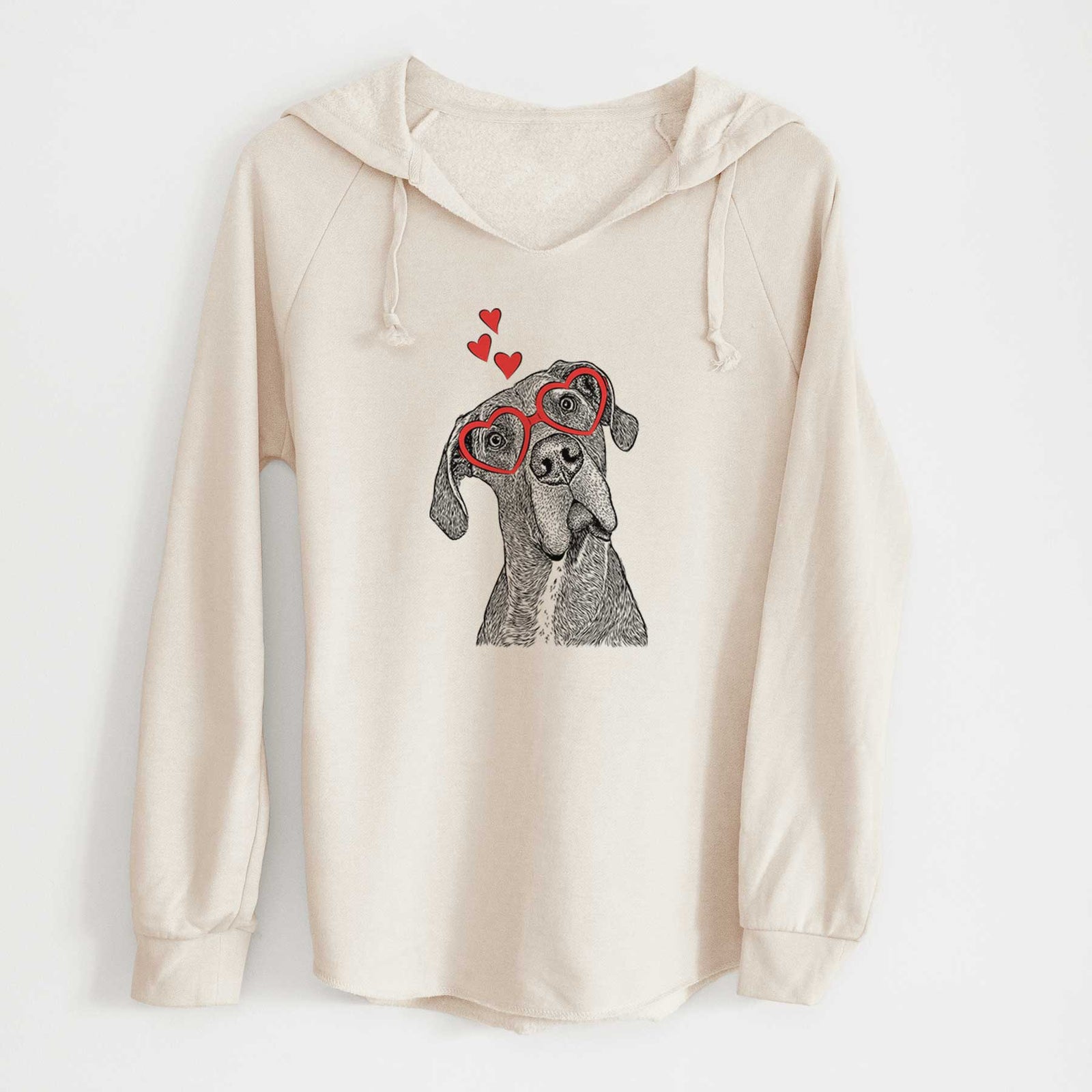 Valentine River the Great Dane - Cali Wave Hooded Sweatshirt