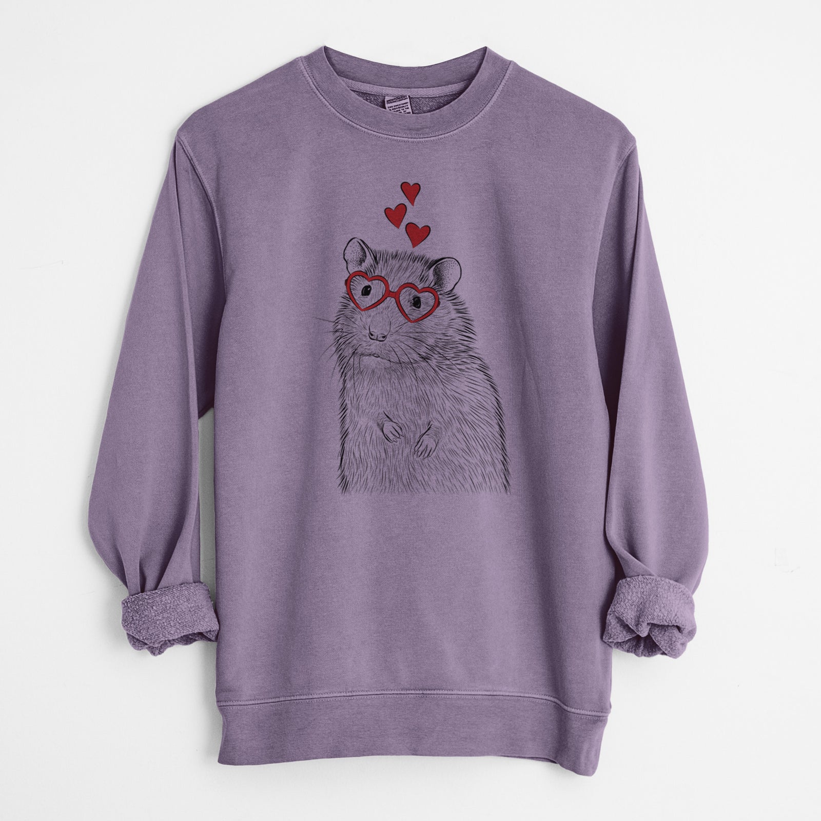 Valentine Rizzo the Rat - Unisex Pigment Dyed Crew Sweatshirt
