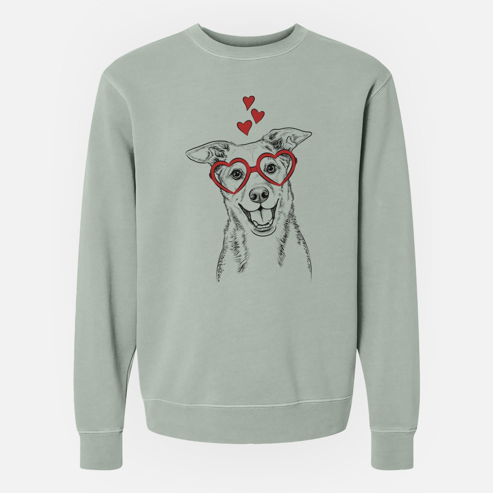 Valentine Rocco the Mixed Breed - Unisex Pigment Dyed Crew Sweatshirt