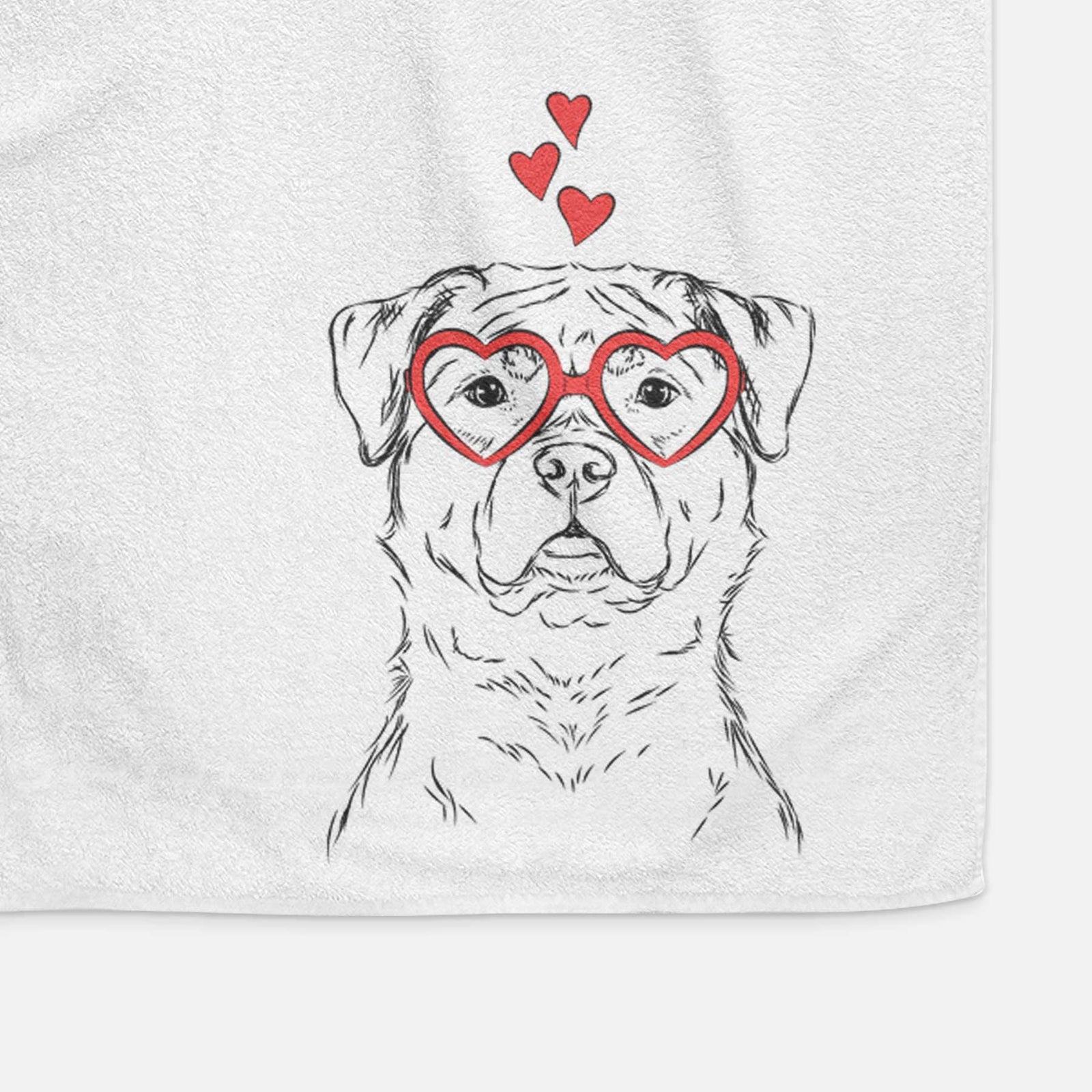 Rocky the Rottweiler Decorative Hand Towel