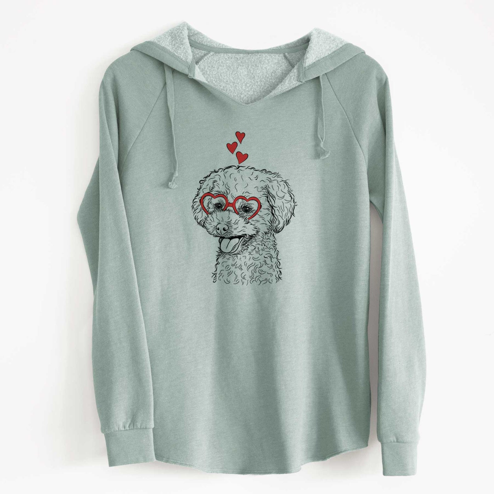 Valentine Rocky the Teacup Poodle - Cali Wave Hooded Sweatshirt