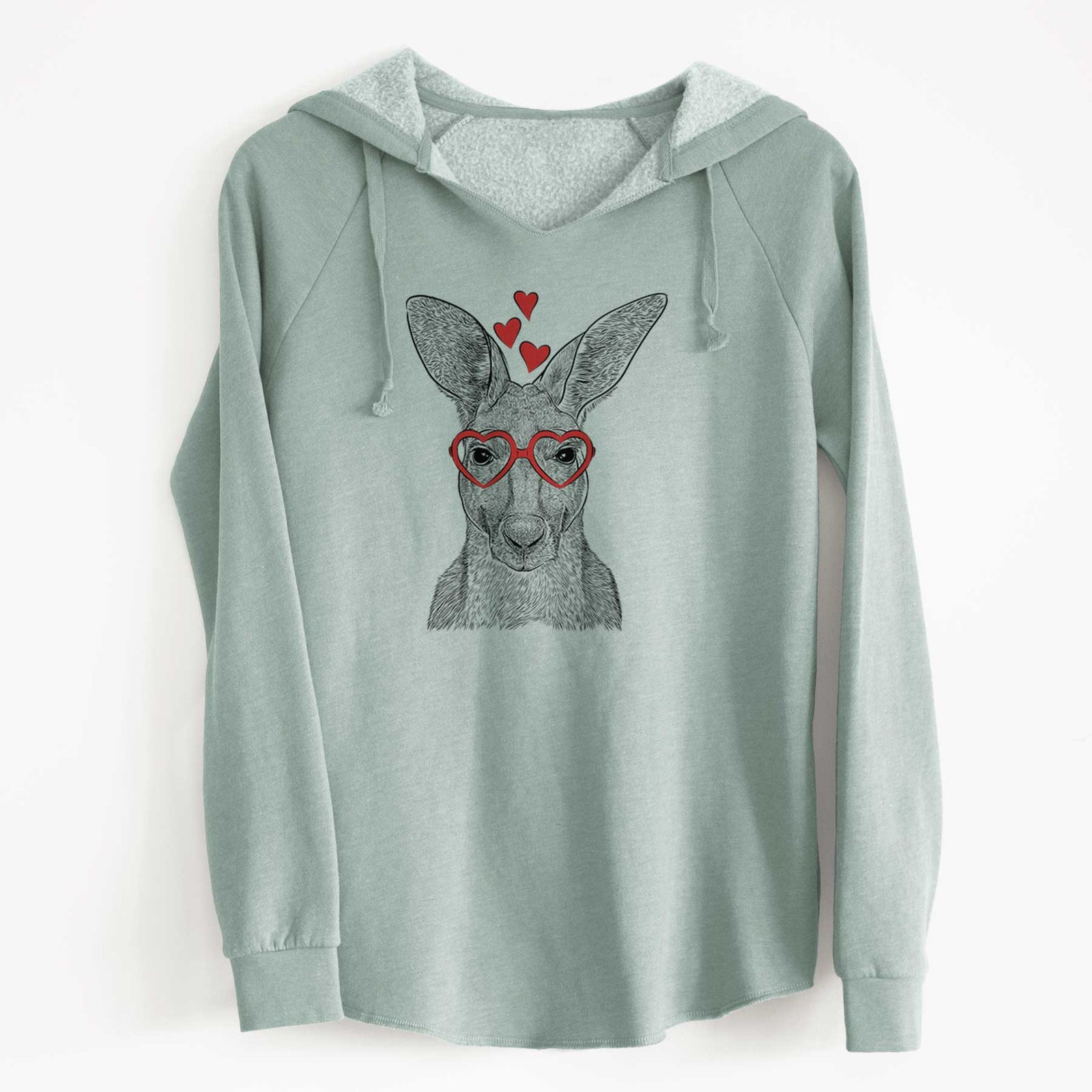 Valentine Roger the Red Kangaroo - Cali Wave Hooded Sweatshirt