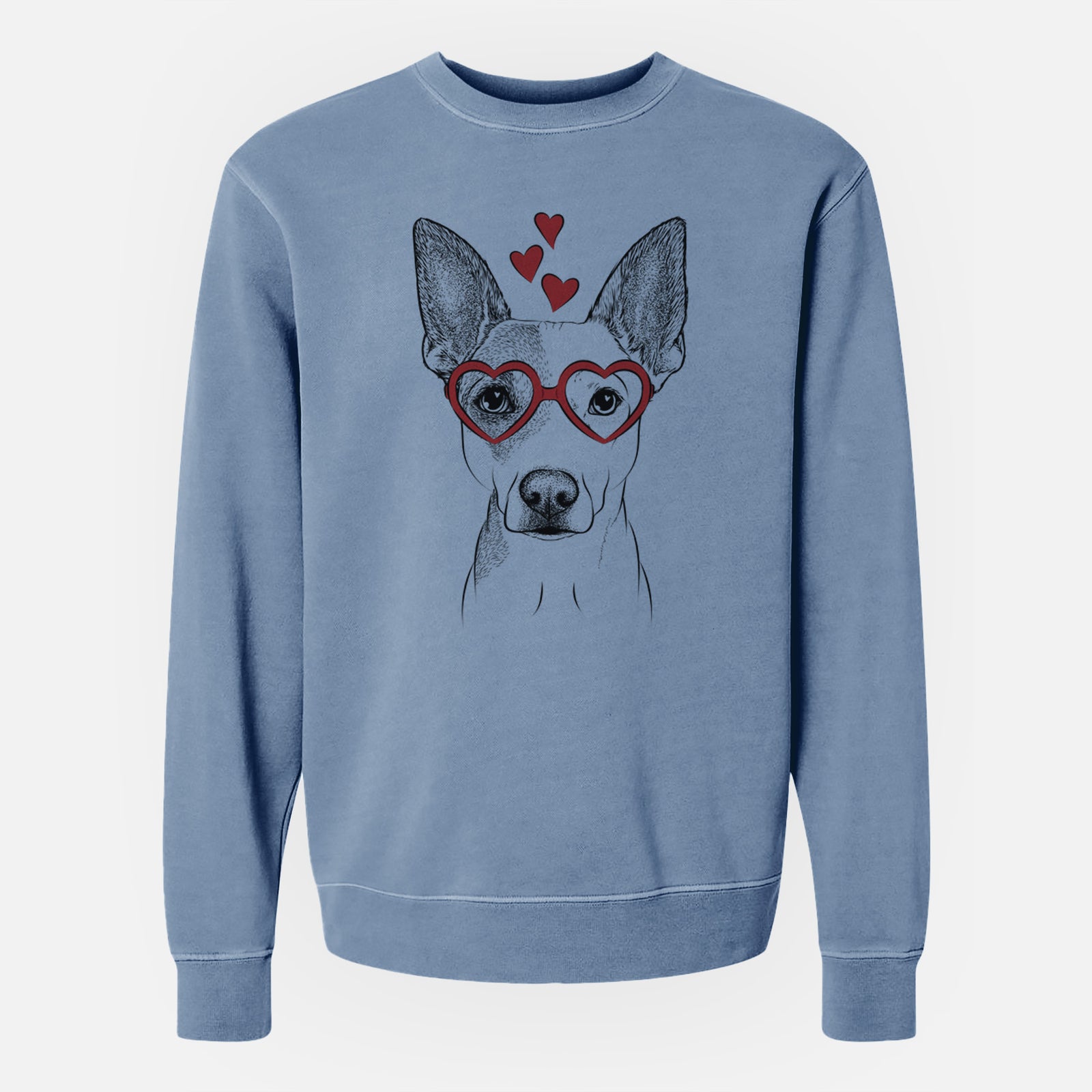 Valentine Roo the Mixed Breed - Unisex Pigment Dyed Crew Sweatshirt