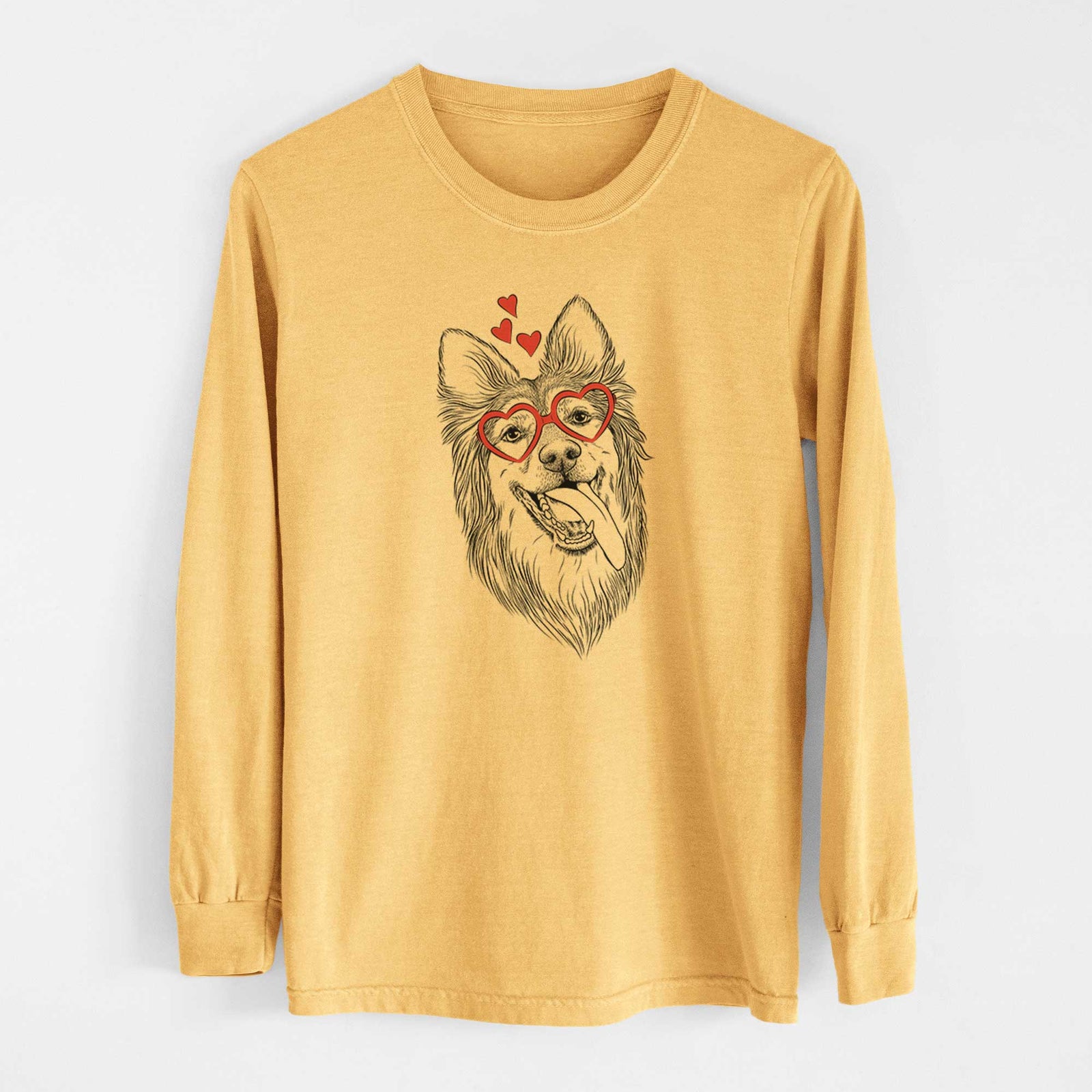 Valentine Rosalie the German Shepherd Mix - Heavyweight 100% Cotton Long Sleeve