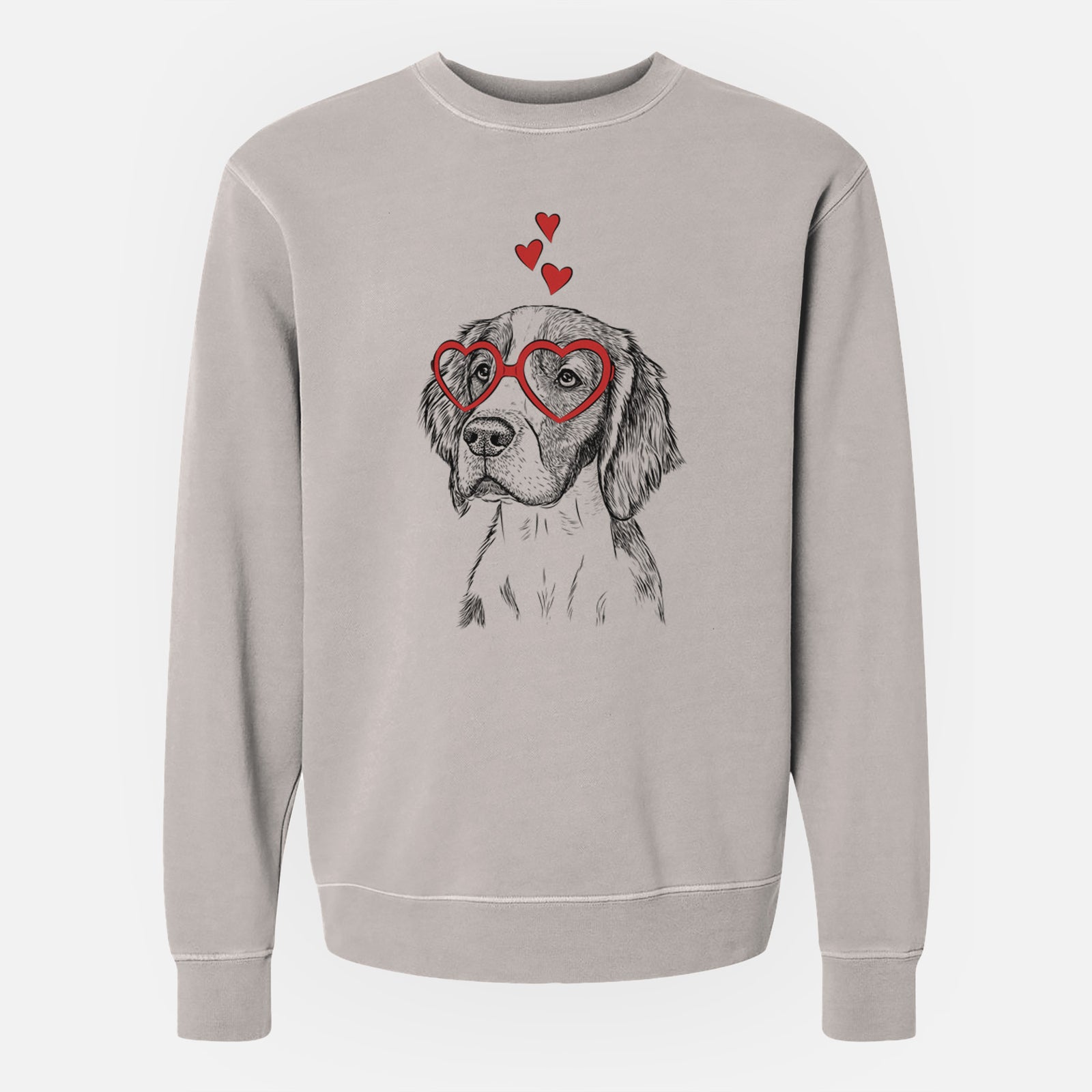 Valentine Roxy the Welsh Springer Spaniel - Unisex Pigment Dyed Crew Sweatshirt
