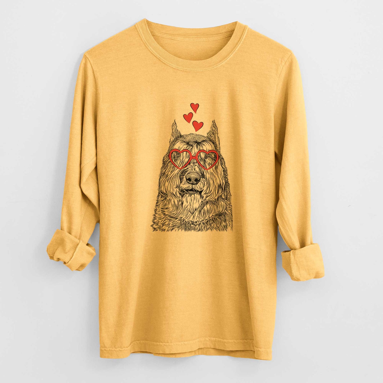 Valentine Sabre the Bouvier Des Flandres - Heavyweight 100% Cotton Long Sleeve