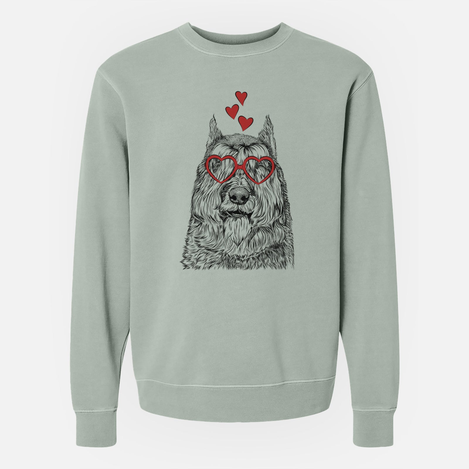 Valentine Sabre the Bouvier Des Flandres - Unisex Pigment Dyed Crew Sweatshirt