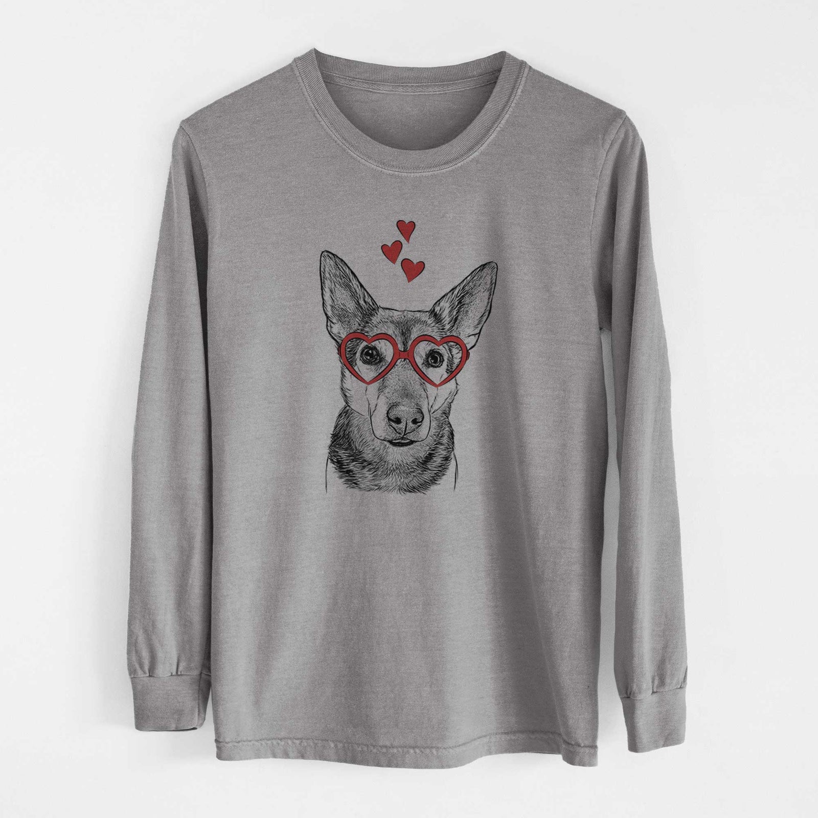 Valentine Sammie the Mixed Breed - Heavyweight 100% Cotton Long Sleeve
