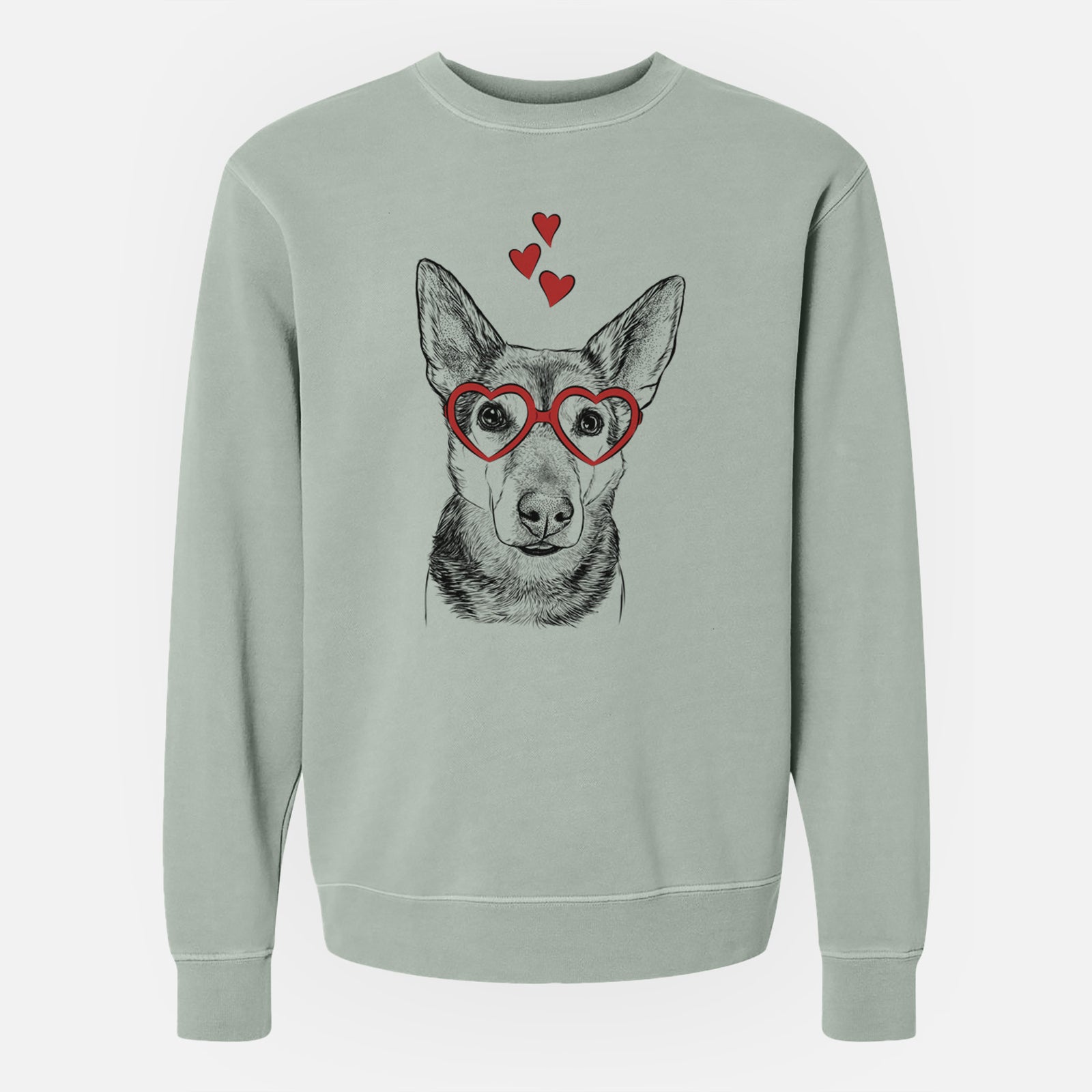 Valentine Sammie the Mixed Breed - Unisex Pigment Dyed Crew Sweatshirt