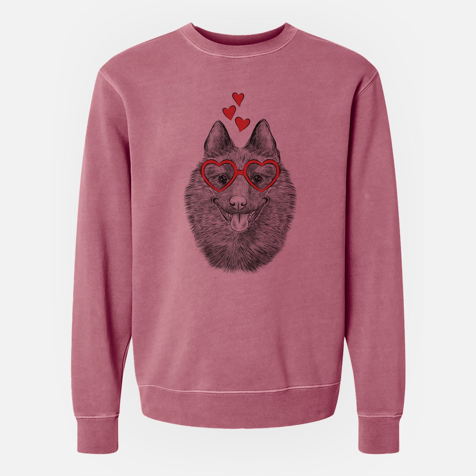 Valentine Sander the Schipperke - Unisex Pigment Dyed Crew Sweatshirt