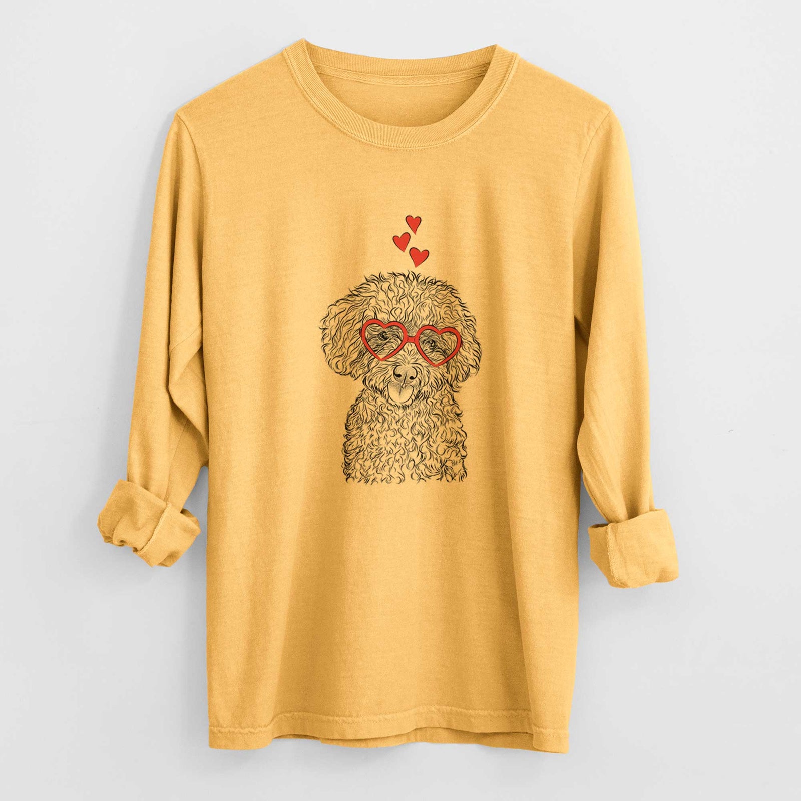 Valentine Satsu the Micro Teacup Poodle - Heavyweight 100% Cotton Long Sleeve